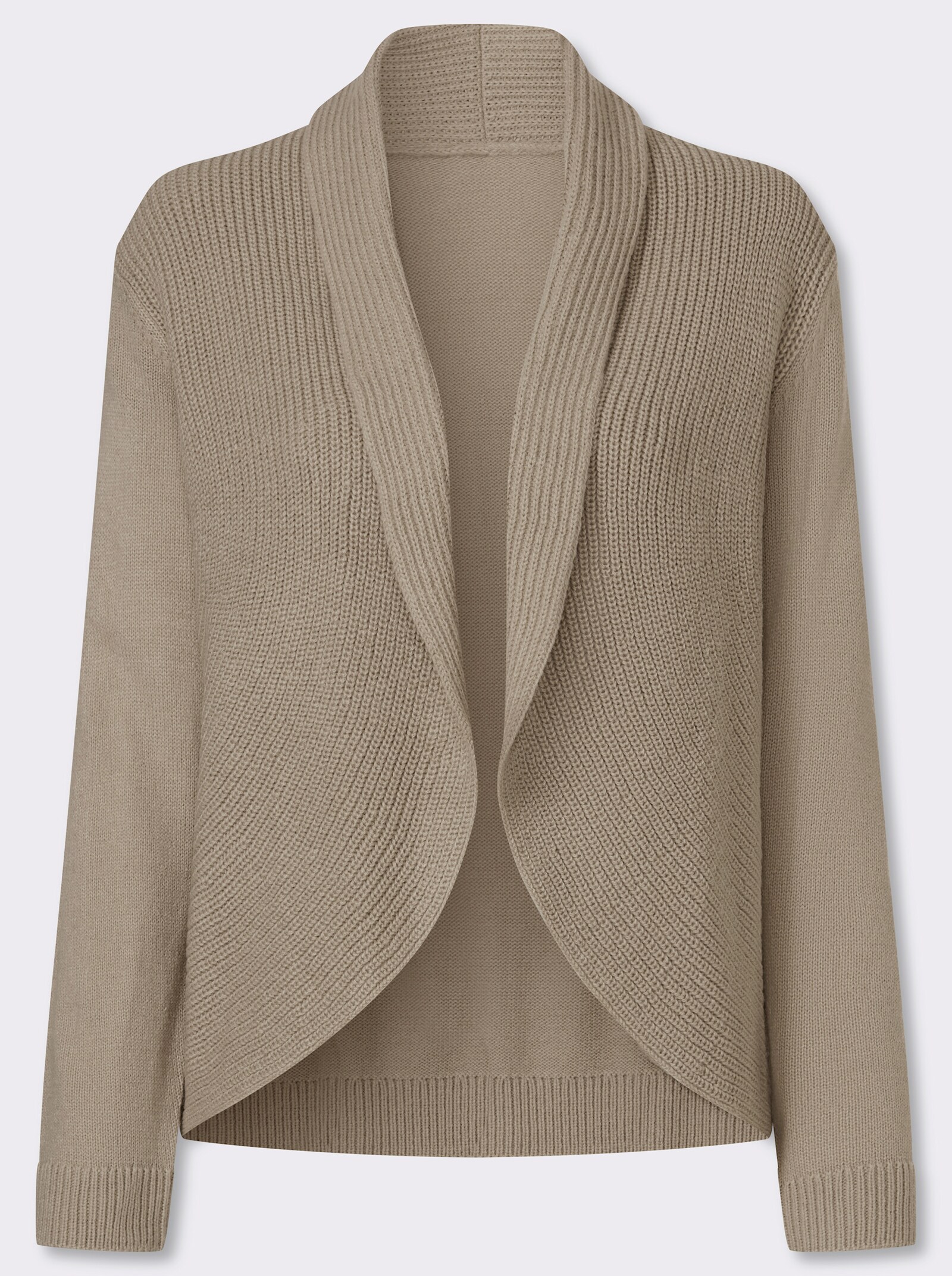 Strickjacke mit Schalkragen - sesam