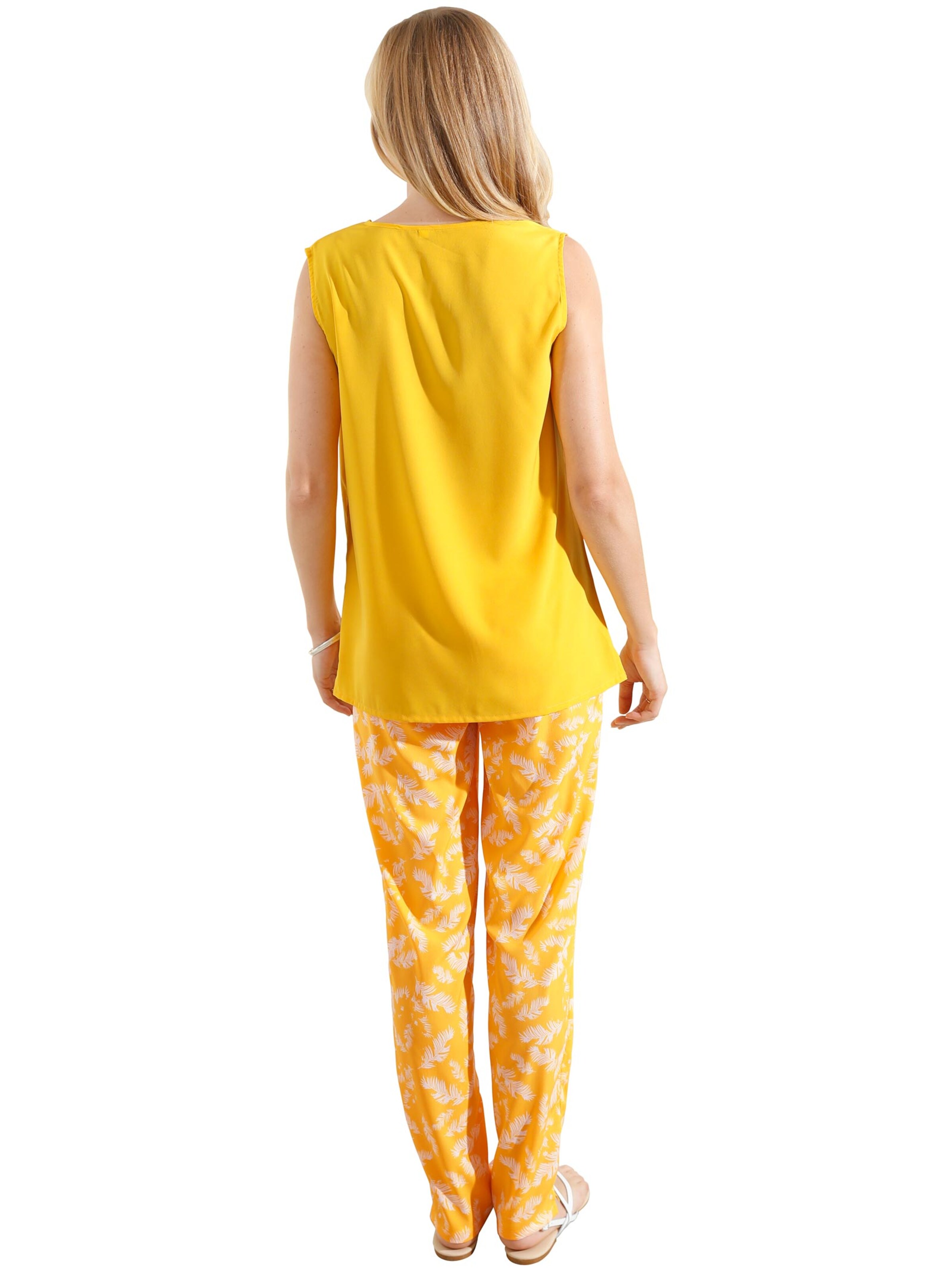 Hose - gelb-gemustert