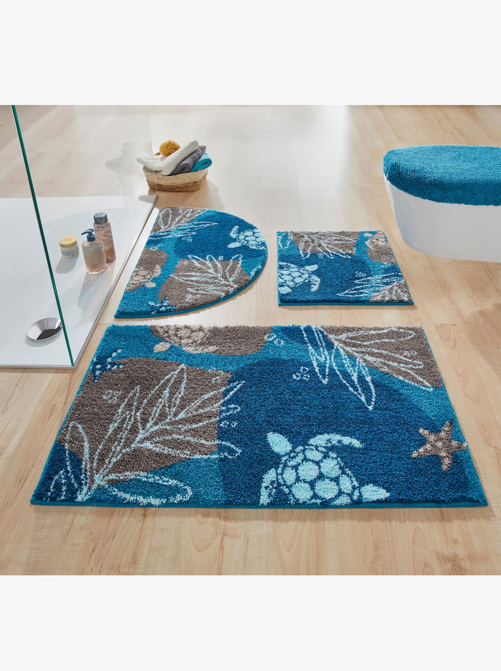 Grund Tapis de bain - bleu pétrole