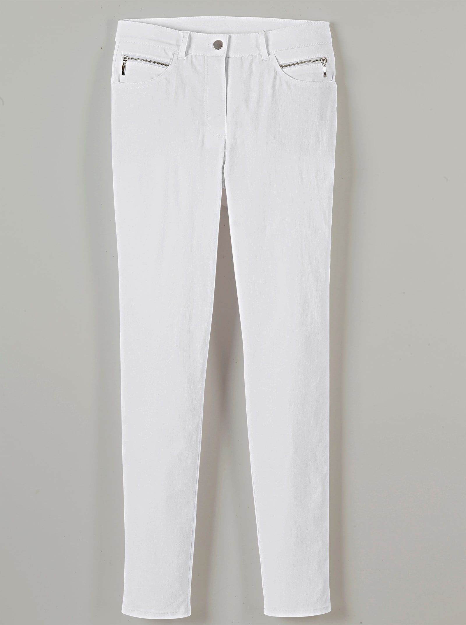 Stehmann Comfort line Stretch-Hose mit Zier-Taschen vorne - weiß