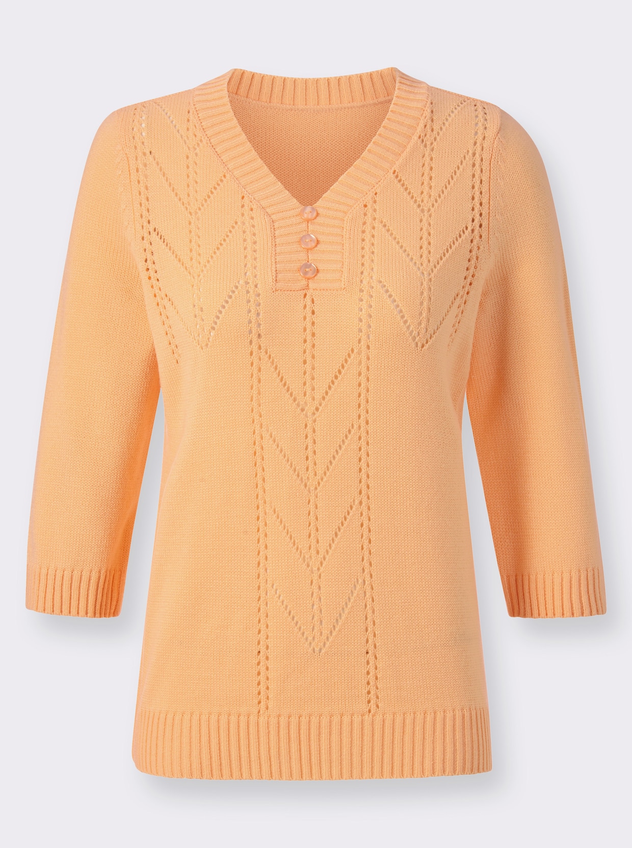 3/4 Arm-Pullover - apricot