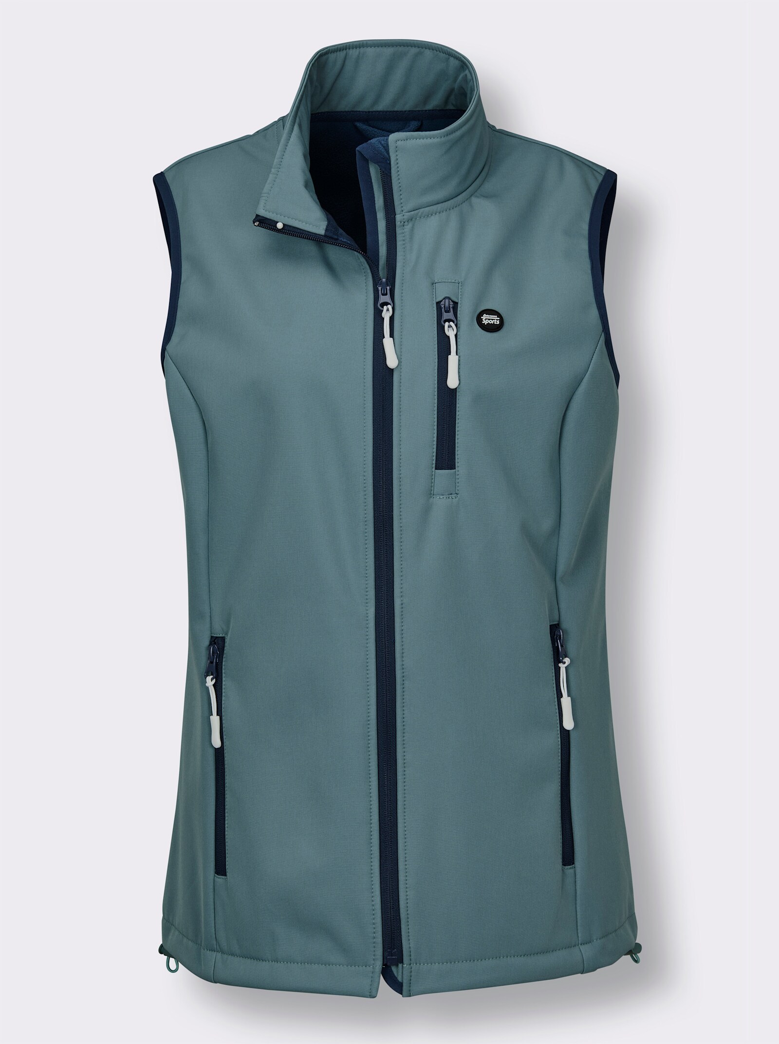 Catamaran Sports Softshellweste mit Reißverschluss-Tasche hinten - jade