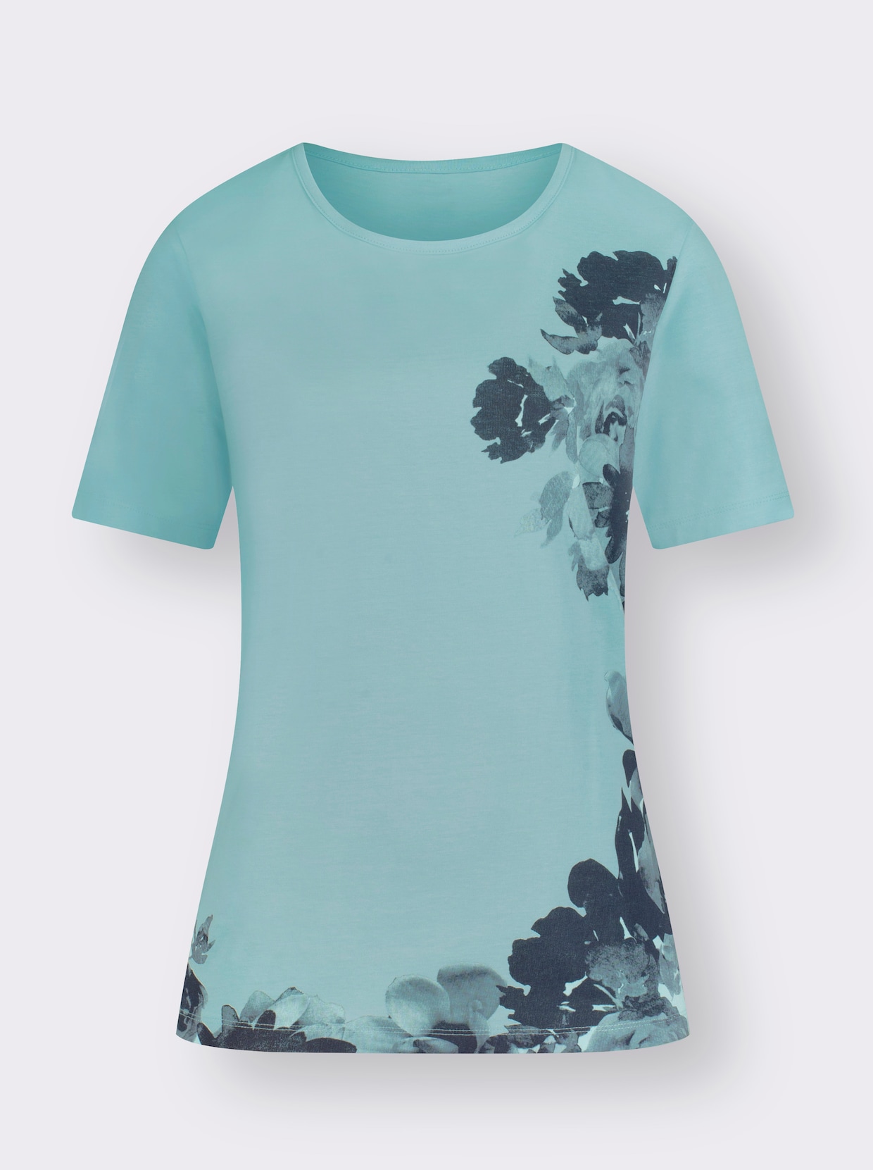 Kurzarmshirt - mint-bedruckt