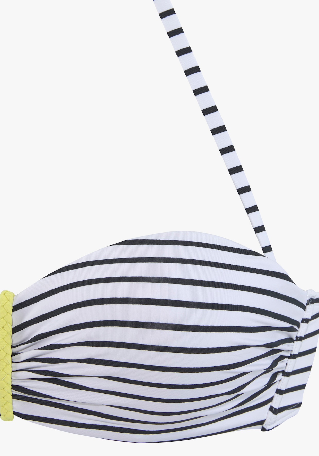 Venice Beach haut de bikini bandeau à armatures - noir-blanc-citron vert