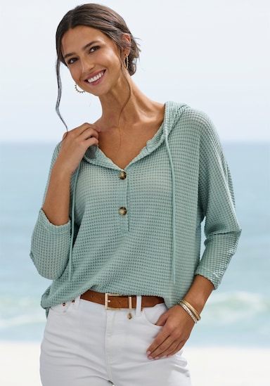 LASCANA Shirt met 3/4-mouw - mint