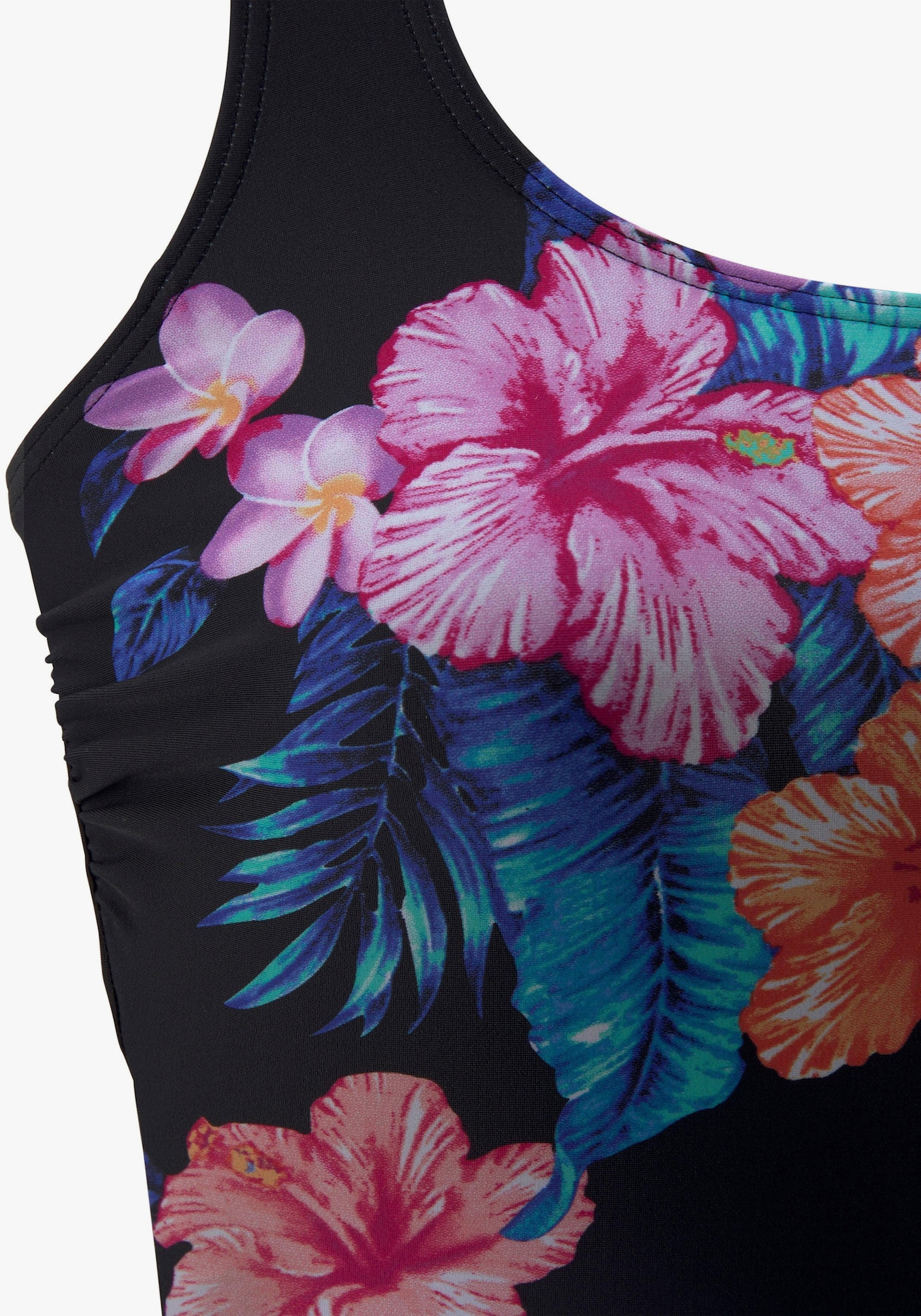 LASCANA Badeanzug - schwarz-bedruckt-bunt