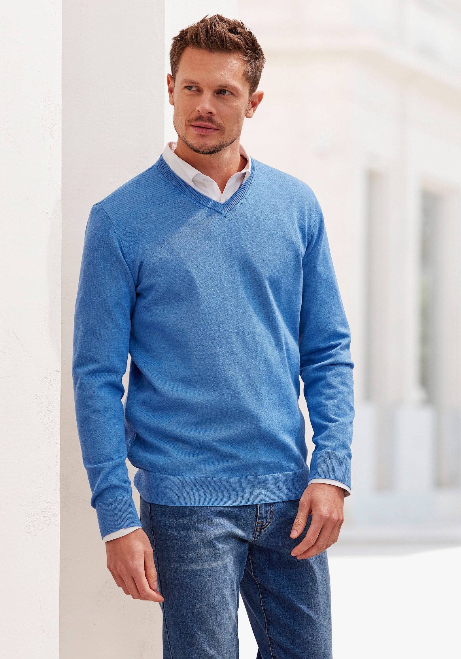 H.I.S Gebreide pullover - blauw