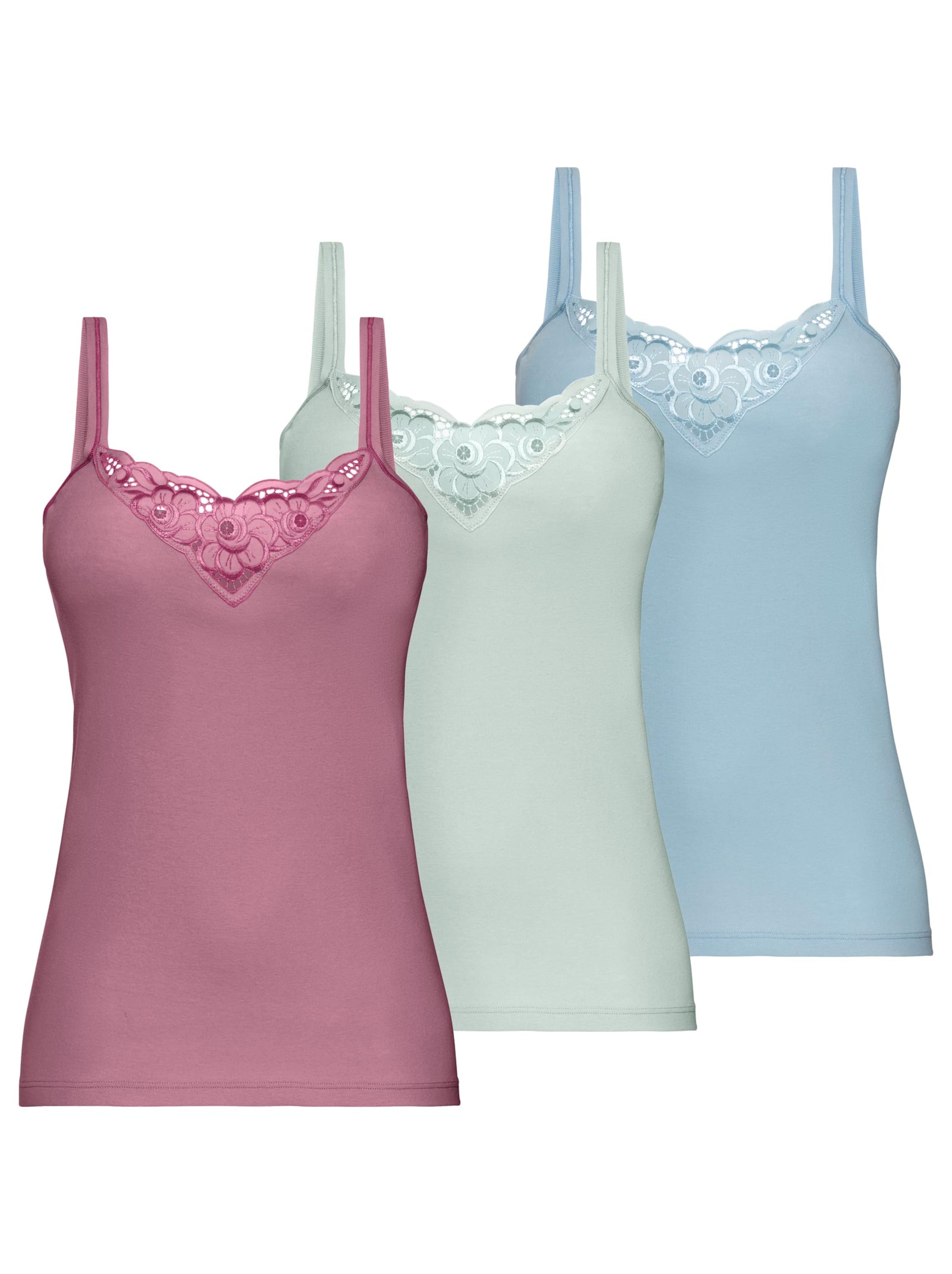 Trägerhemd - beere + bleu + mint