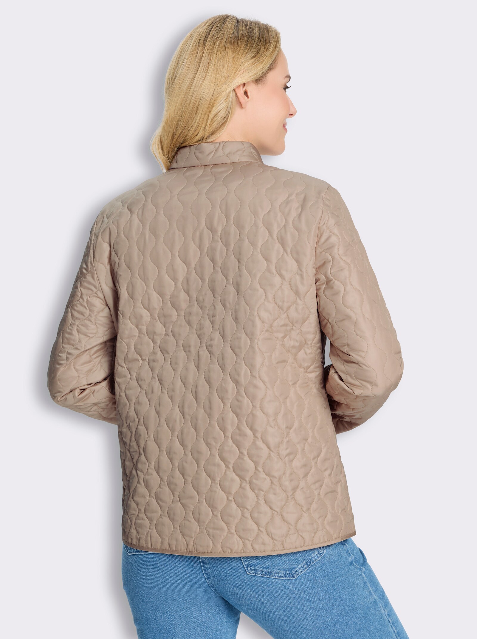 Steppjacke für die Übergangszeit, leicht wattiert - beige