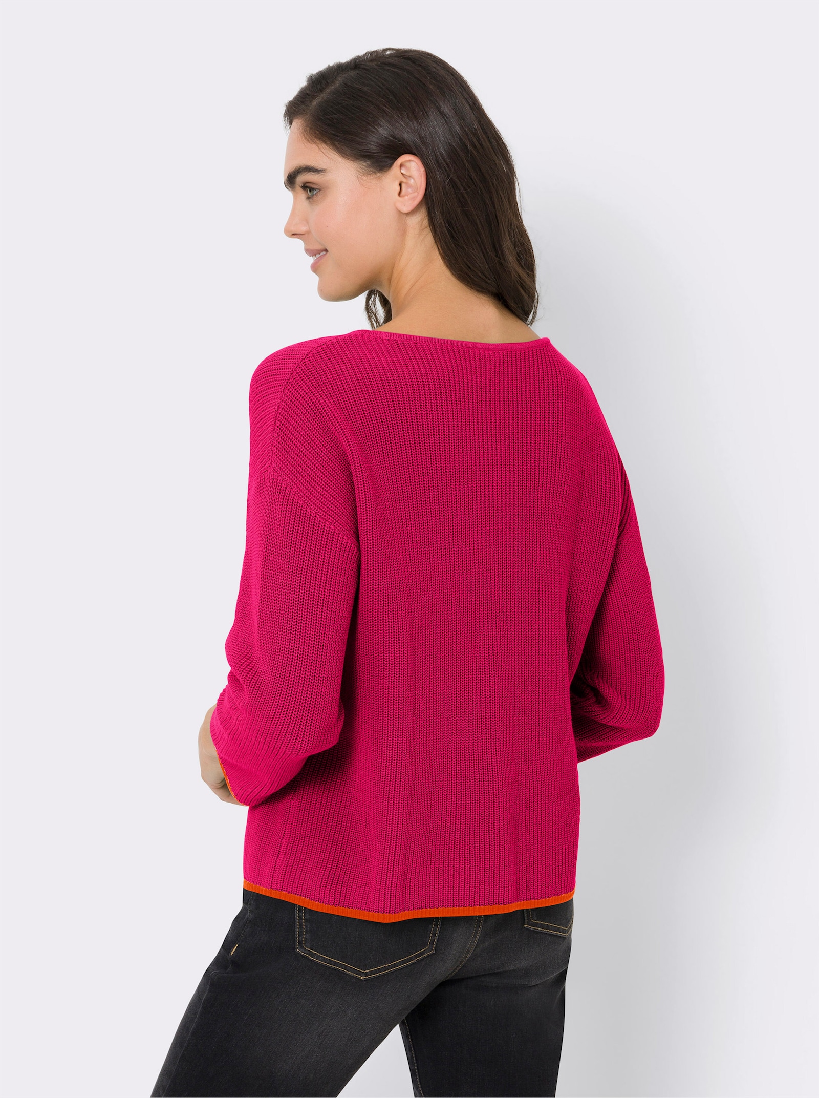 heine Pull en tricot avec manches 3/4 - fuchsia