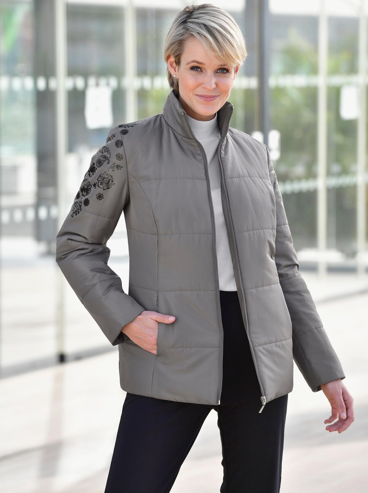 Steppjacke - grau