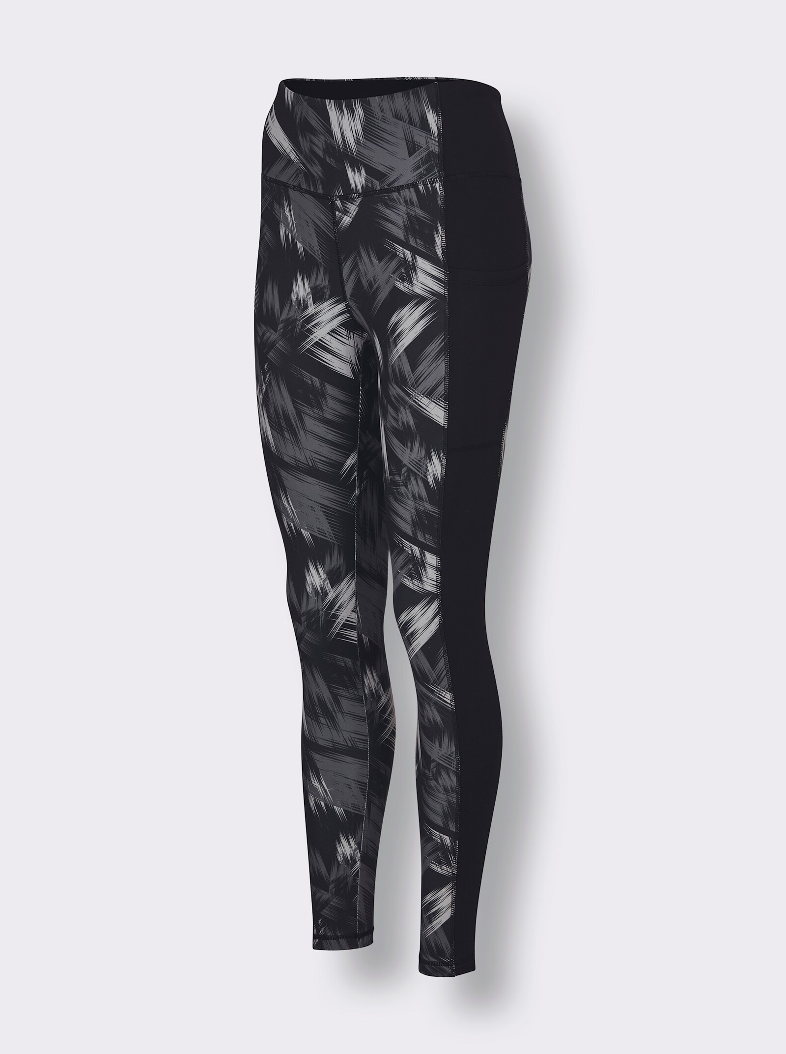 Catamaran Sports Leggings mit Tasche - schwarz-gemustert