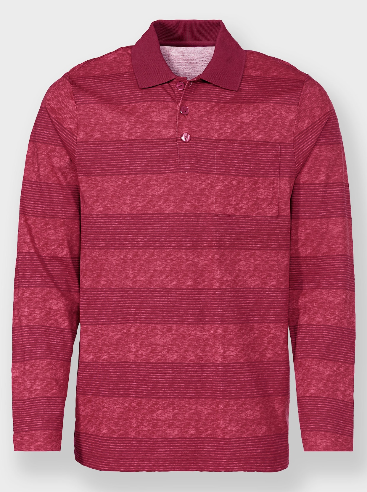 Catamaran Poloshirt met lange mouwen - bordeaux/kers
