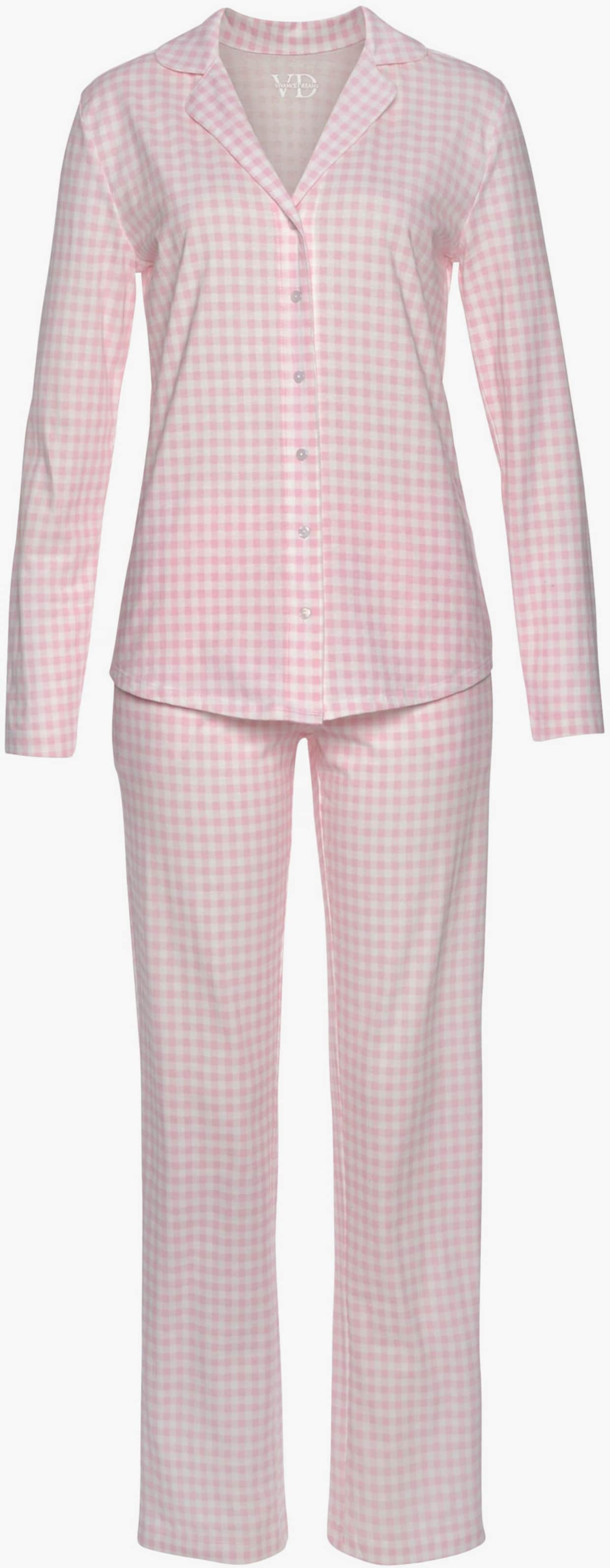 Vivance Dreams Pyjama - rosa-weiß