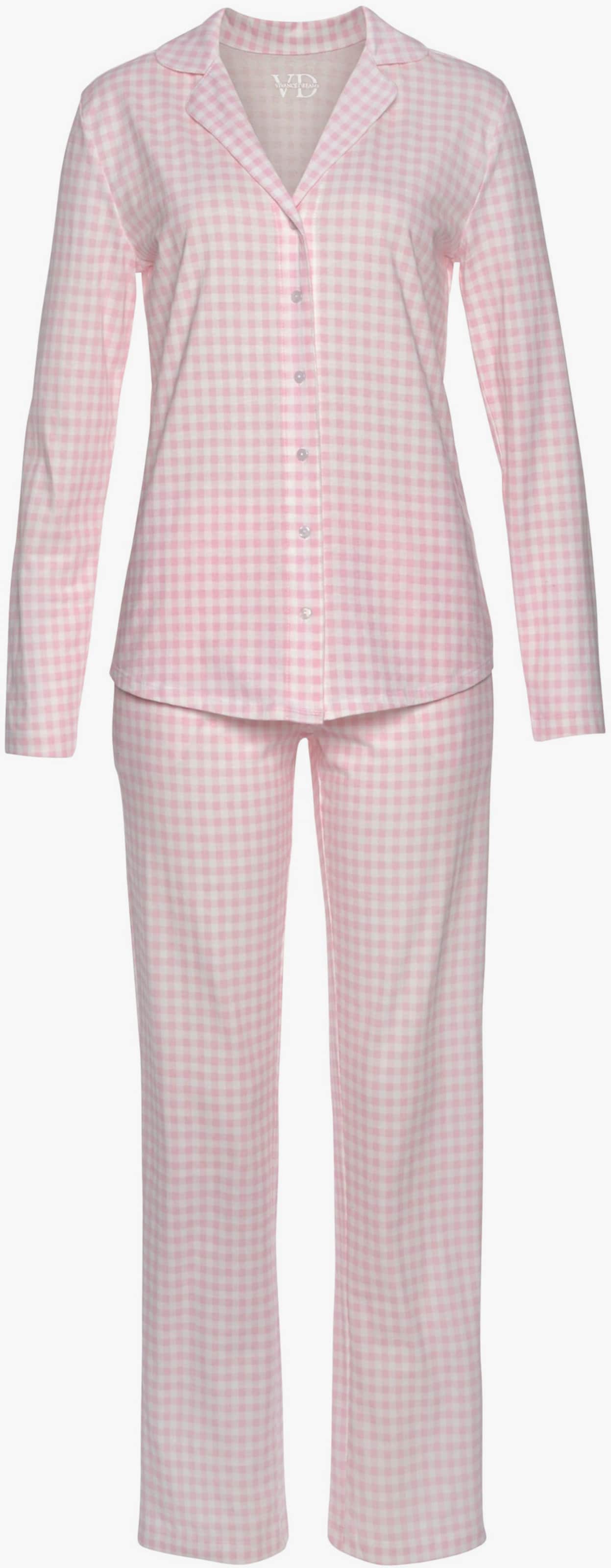 Vivance Dreams Pyjama - rosa-weiss
