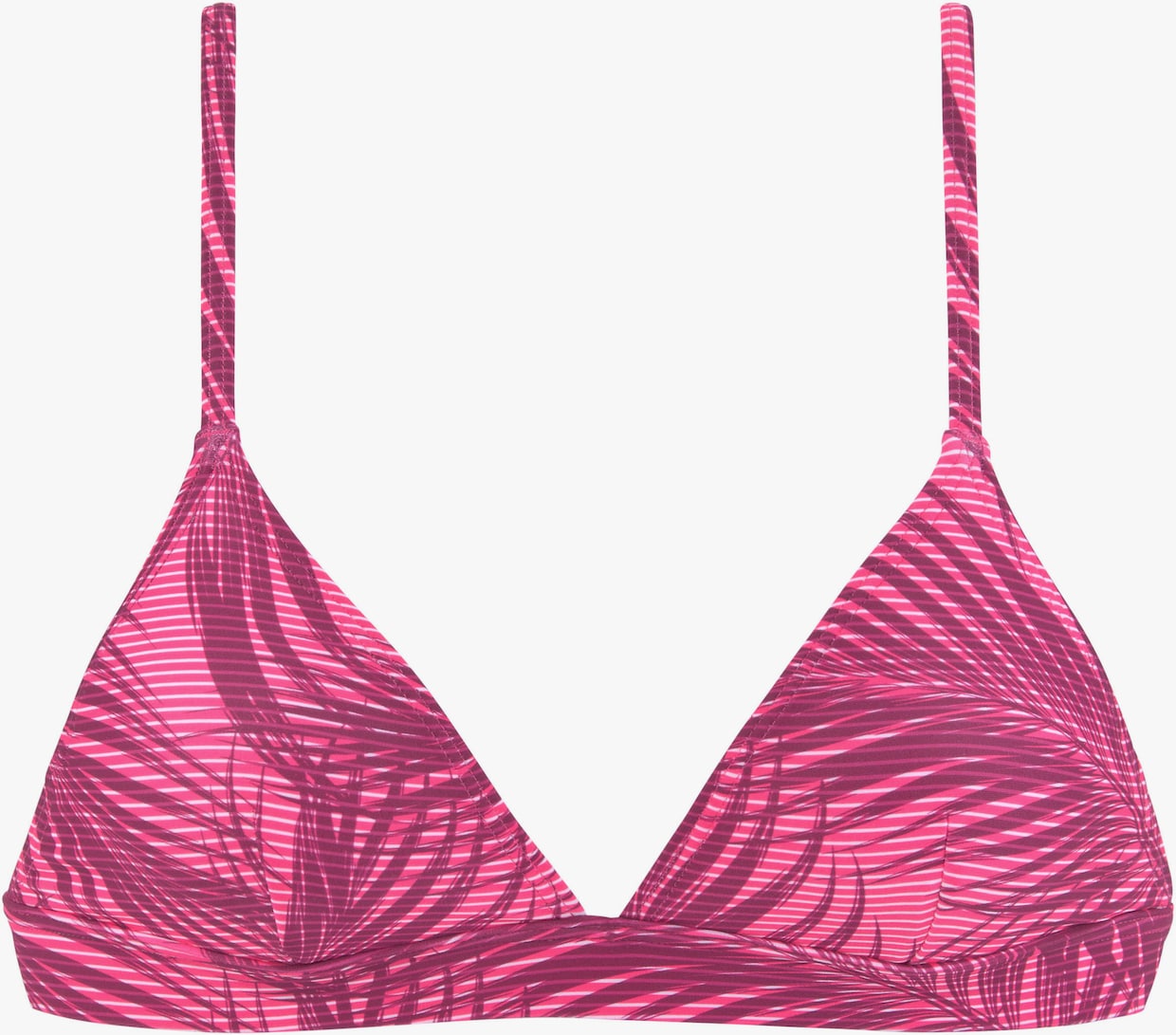 LASCANA ACTIVE Triangel-Bikini-Top - bordeaux-bedruckt