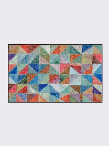 wash+dry by Kleen-Tex Voetmat - blauw/bont