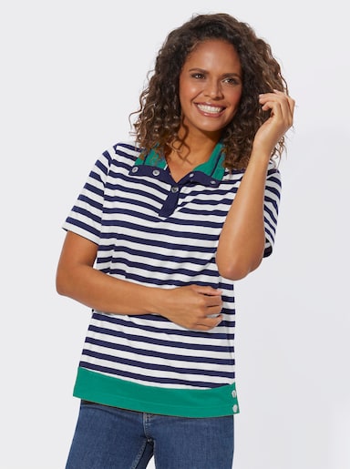 Shirt - marine/smaragdgroen