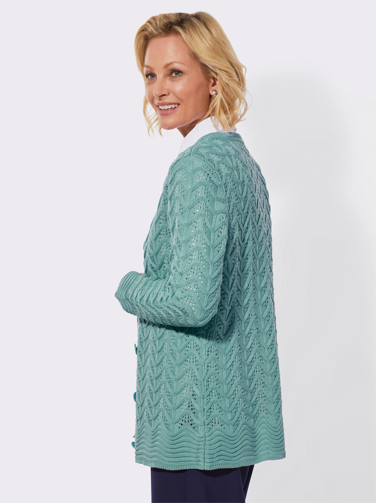 Strickjacke - salbei
