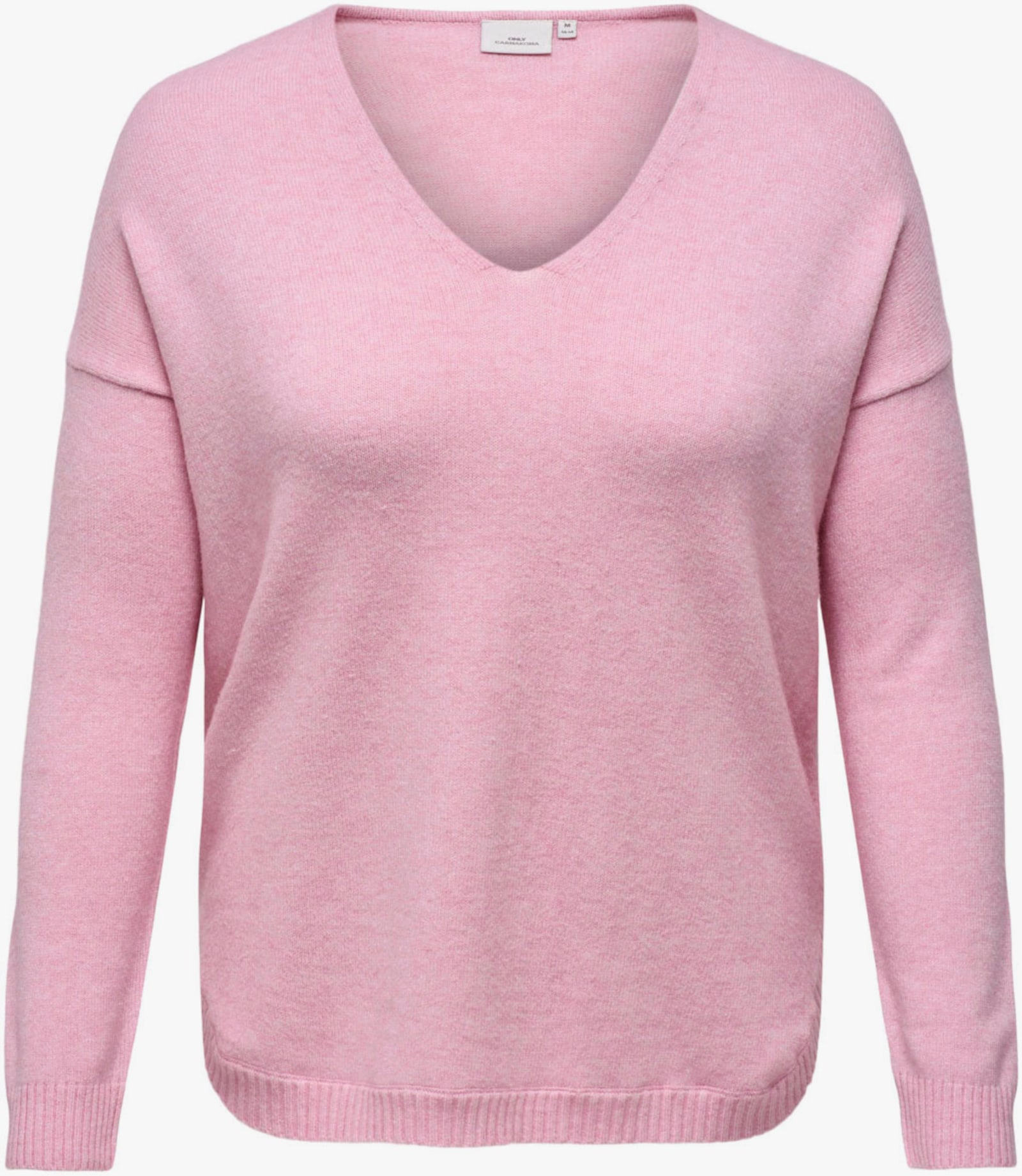 ONLY CARMAKOMA V-Ausschnitt-Pullover - light pink detail:melange