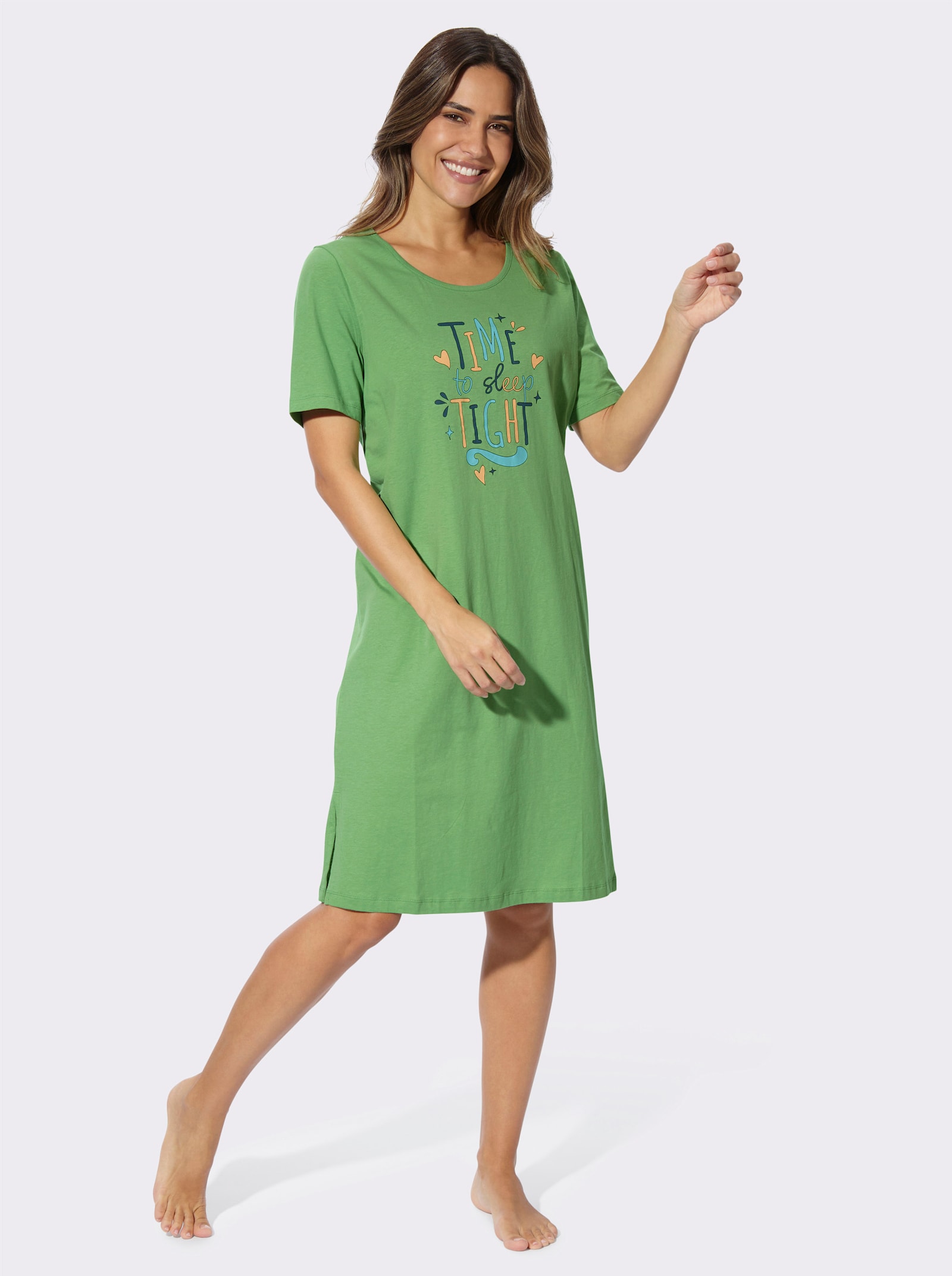 Nachthemd mit aufgedrucktem Schriftzug - apfel