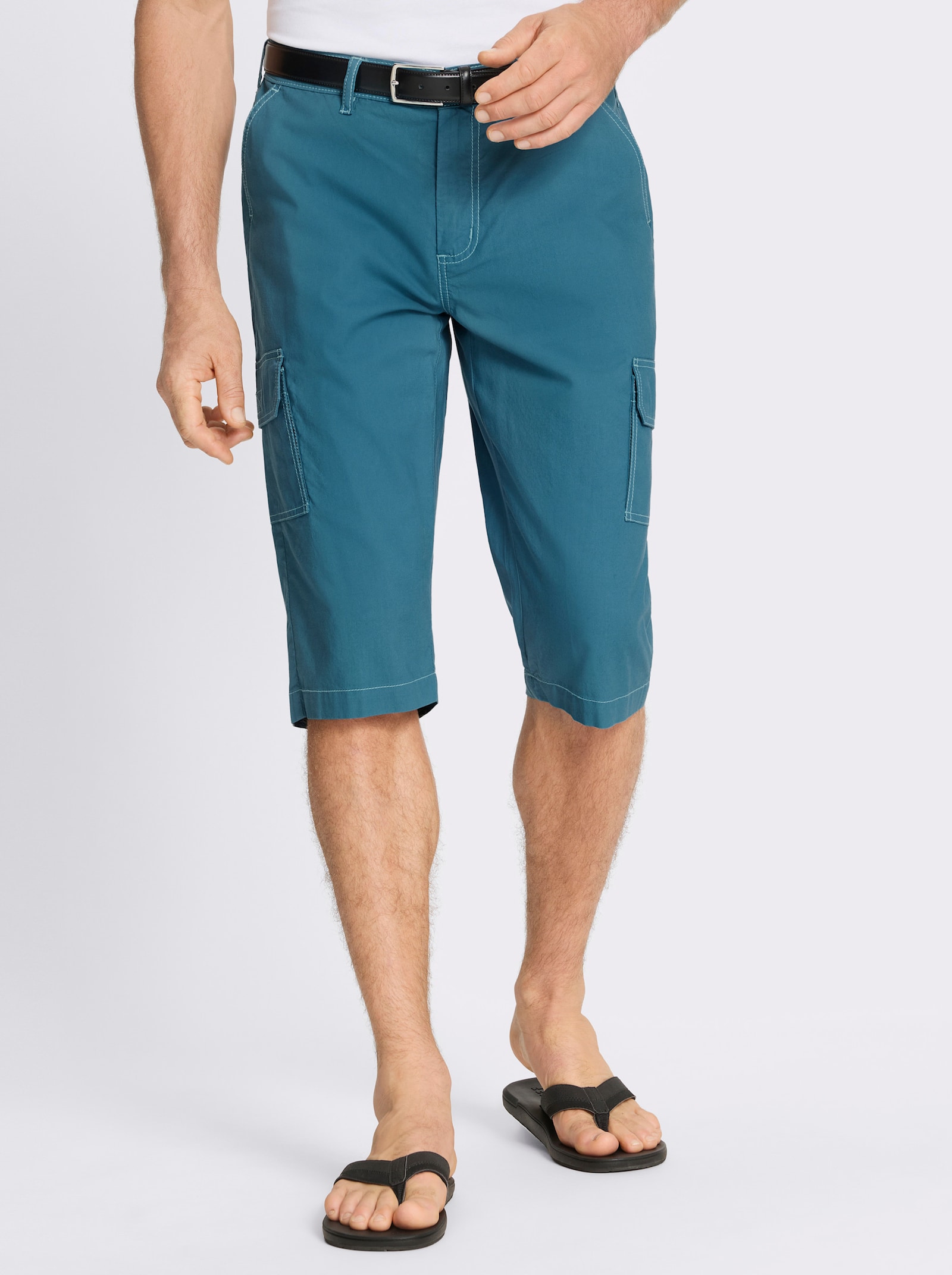 Bermudas aus Baumwoll-Twill - topas