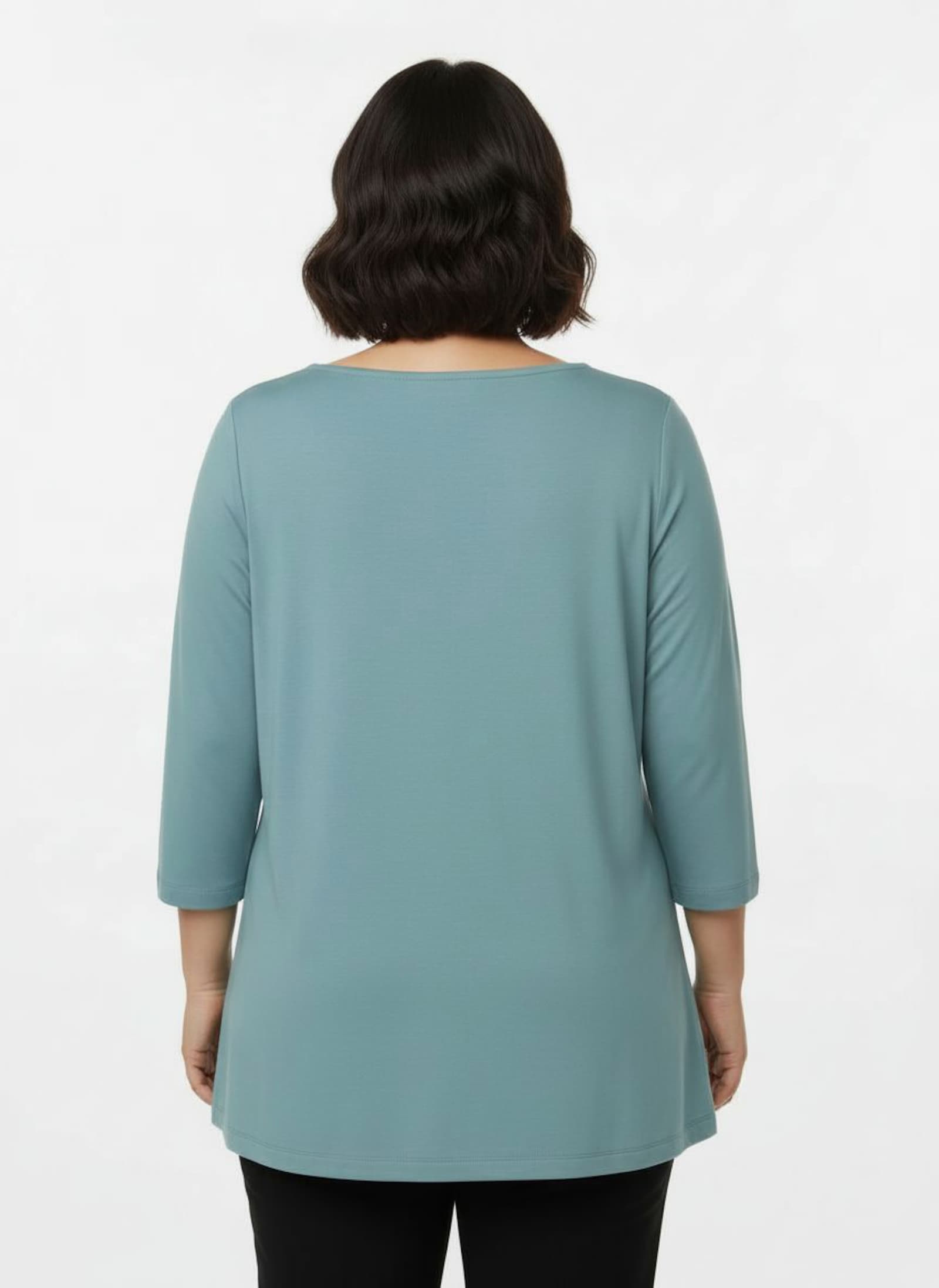 3/4-Arm-Shirt mit Glitzersteinchen - ozean