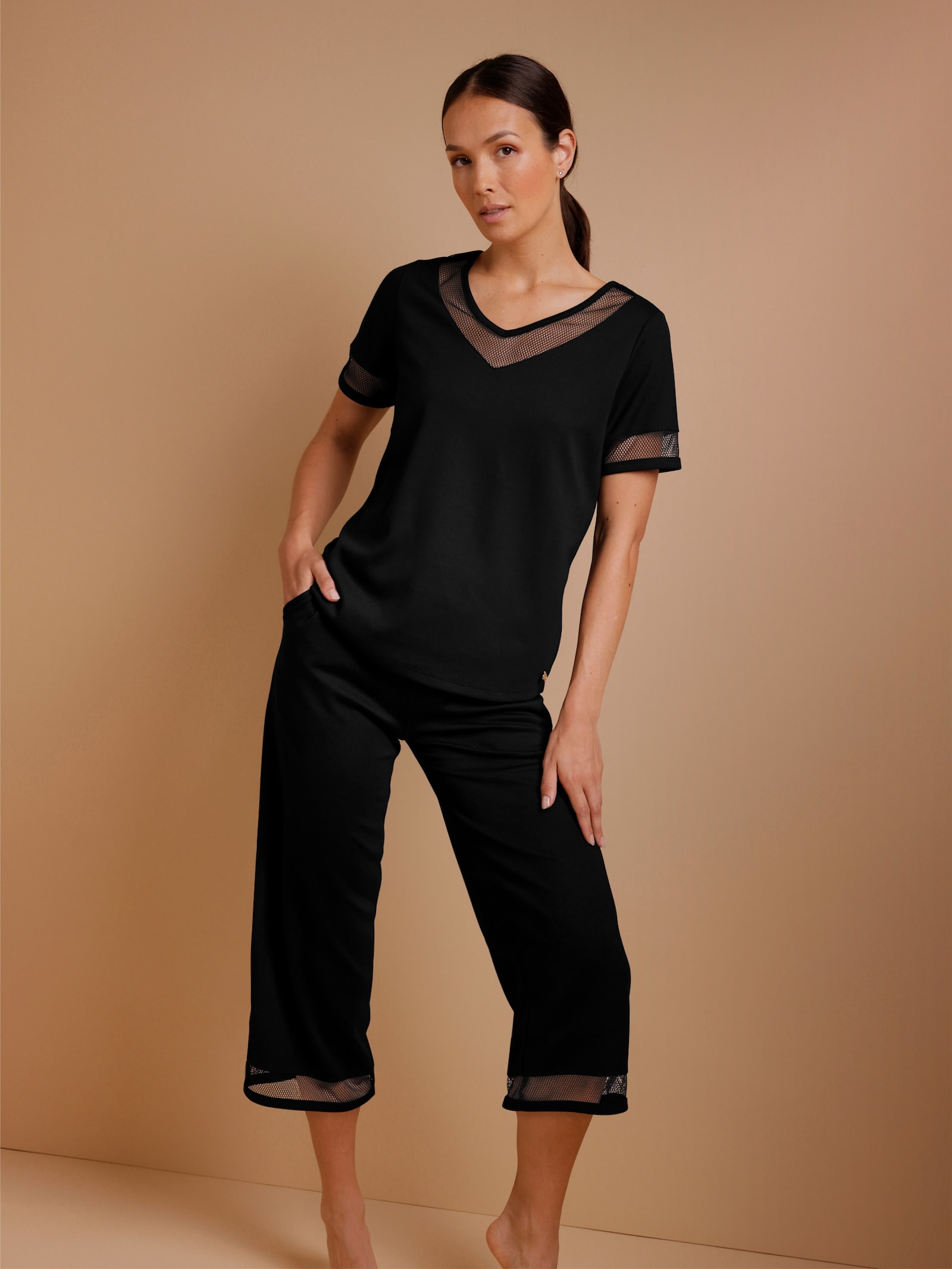 CREATION L PREMIUM Modal-Mix-Shirt - schwarz