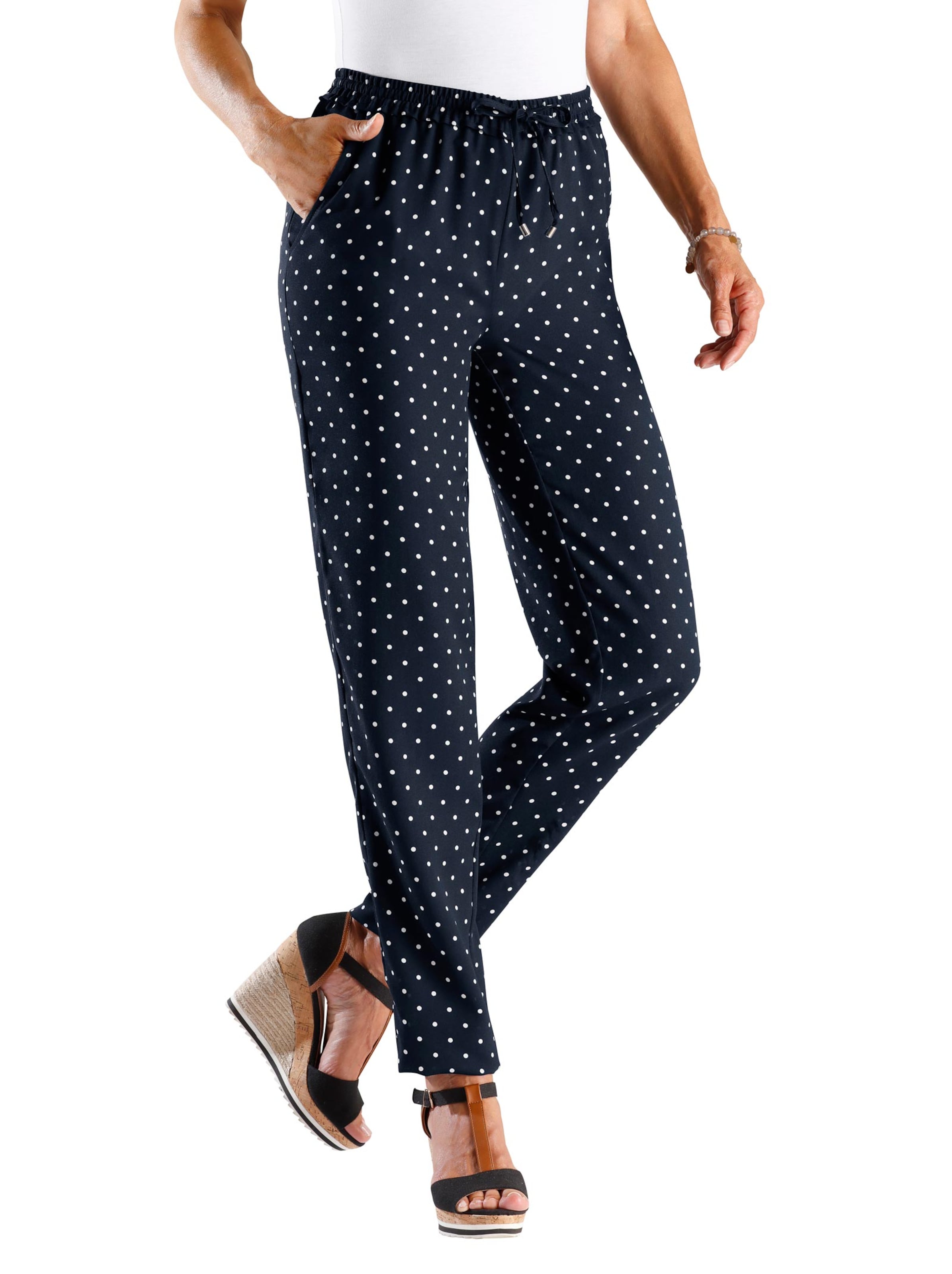 Hose - marine-getupft