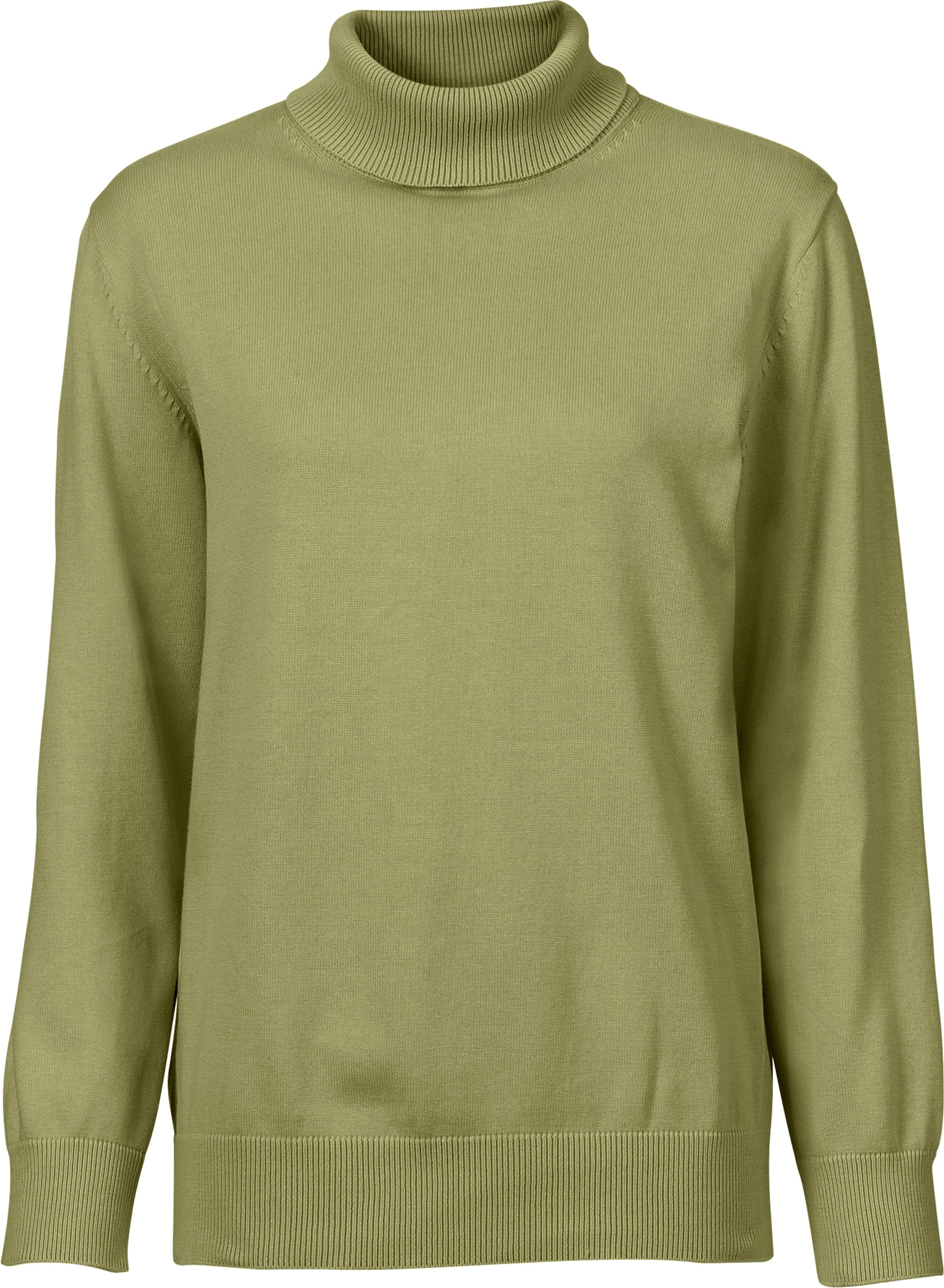 Casual Looks Damen Grün Rollkragenpullover "Pullover", Gr. 50, 100% Baumwolle, Unifarben, Figurumspielend, Pullover Rollkragenpullover - Bild 3