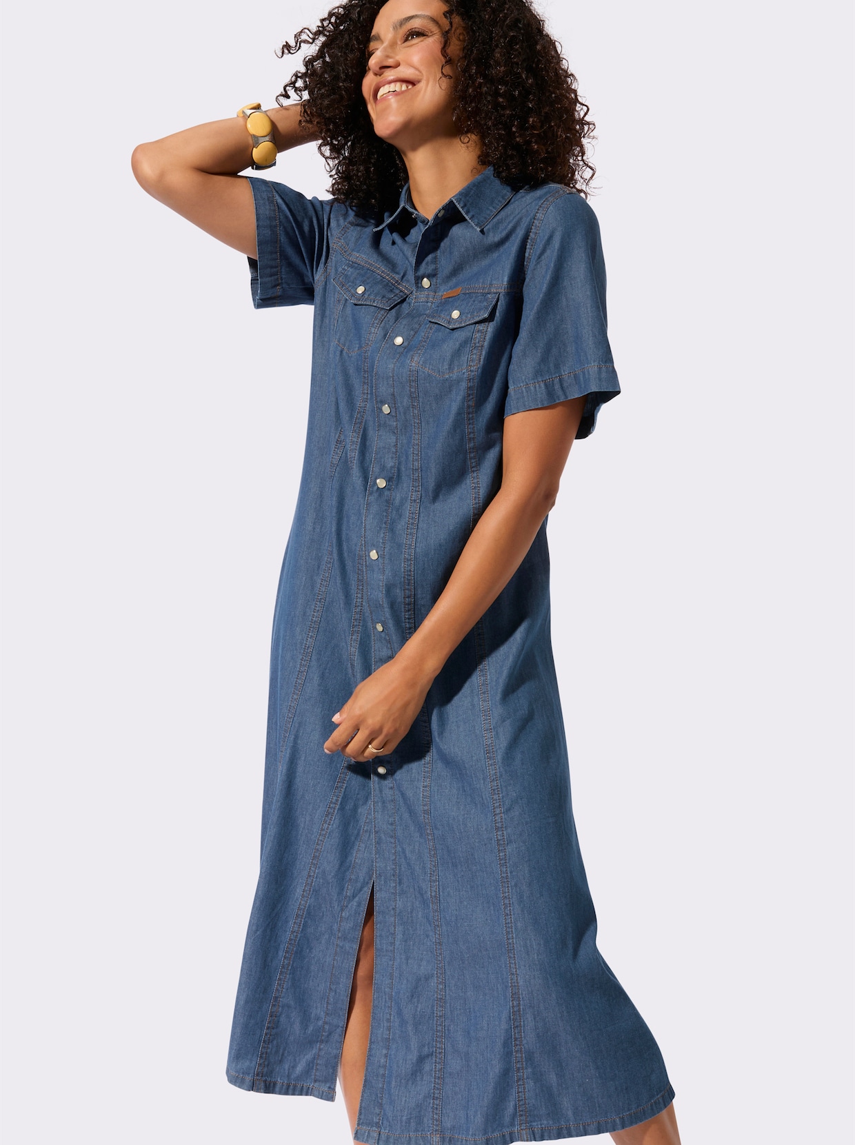 Jeanskleid - blue-stone-washed