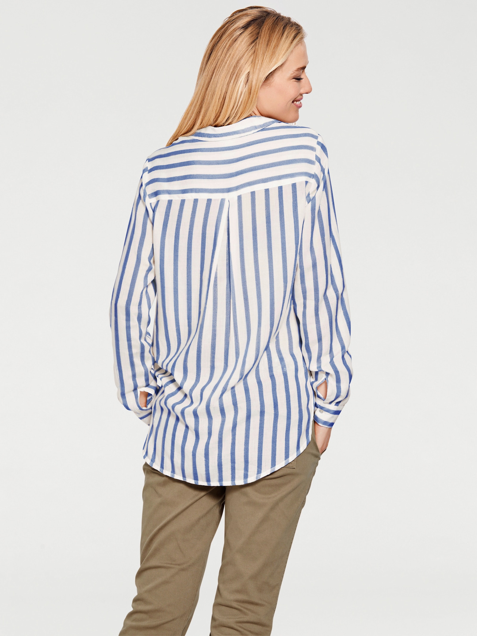 heine Hemdbluse im Streifen-Look - bleu-ecru