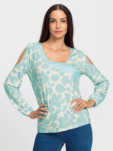 heine Shirt met print en cut-outs - mint/champagne bedrukt