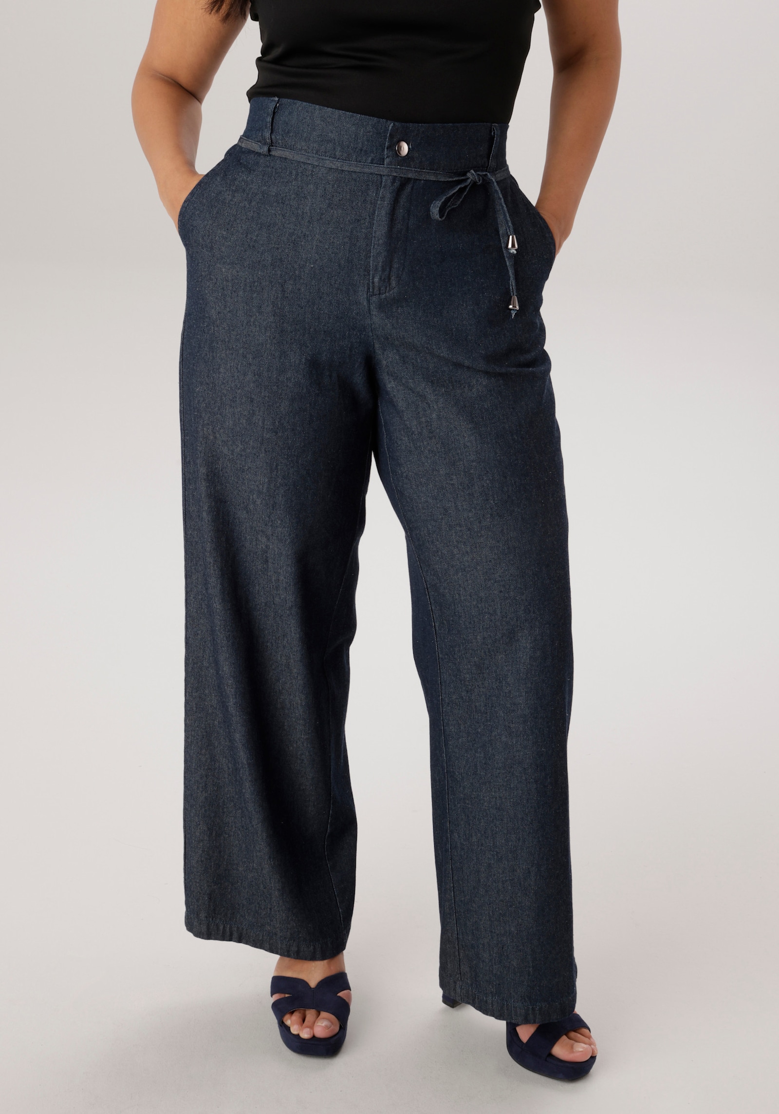 Aniston PLUS Weite Jeans - darkblue
