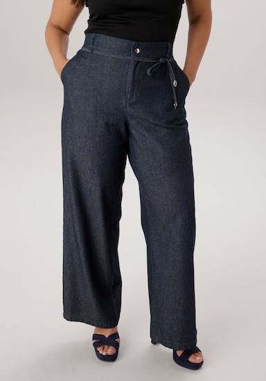 Aniston PLUS Weite Jeans - darkblue