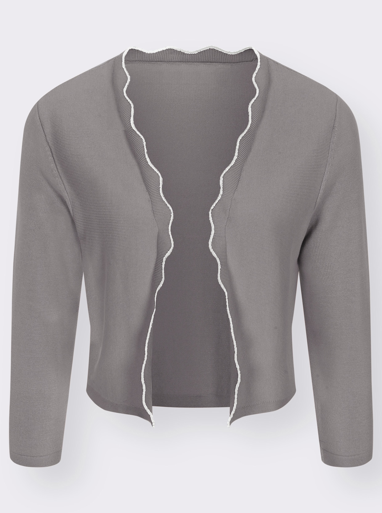 Bolero in Feinstrick-Qualität - steingrau