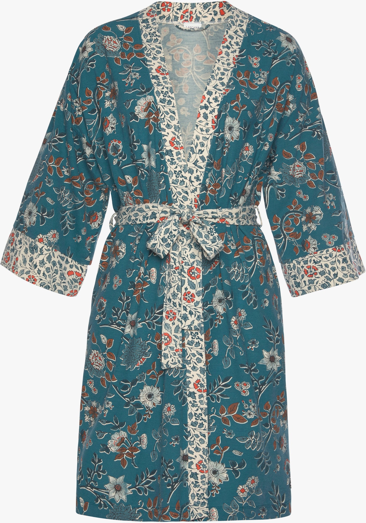 LASCANA Kimono - rauchblau-ecru