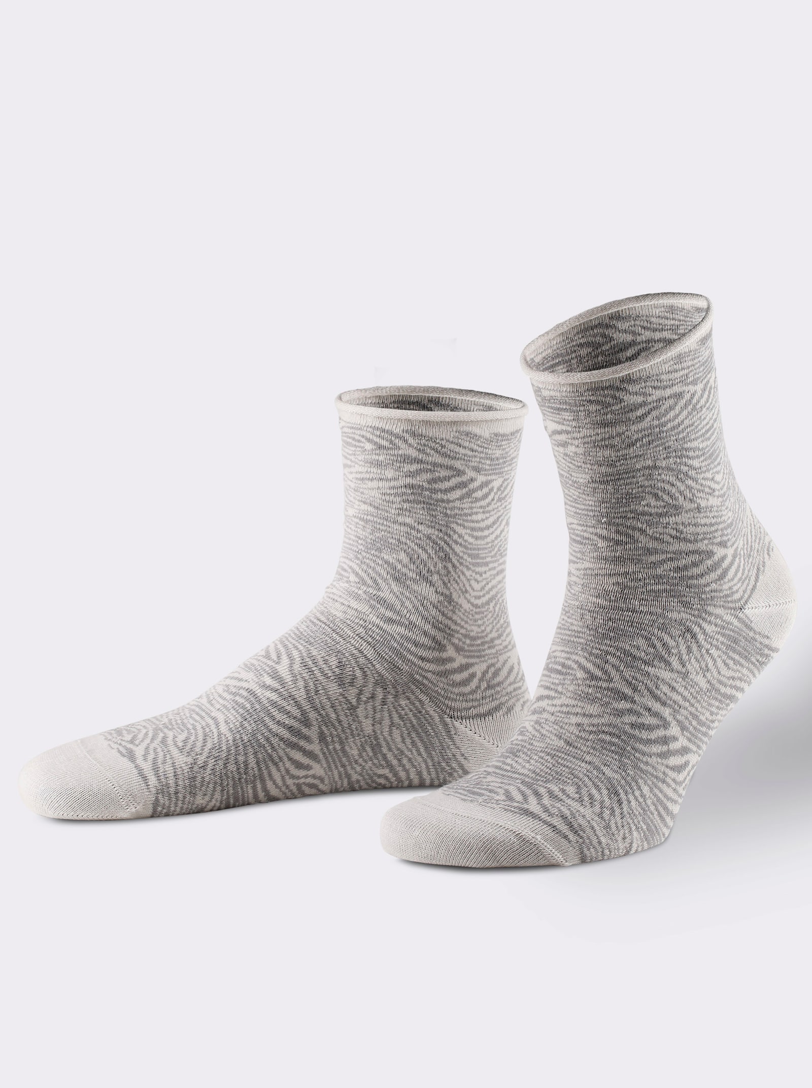 wäschepur Damen-Socken - grau-gemustert