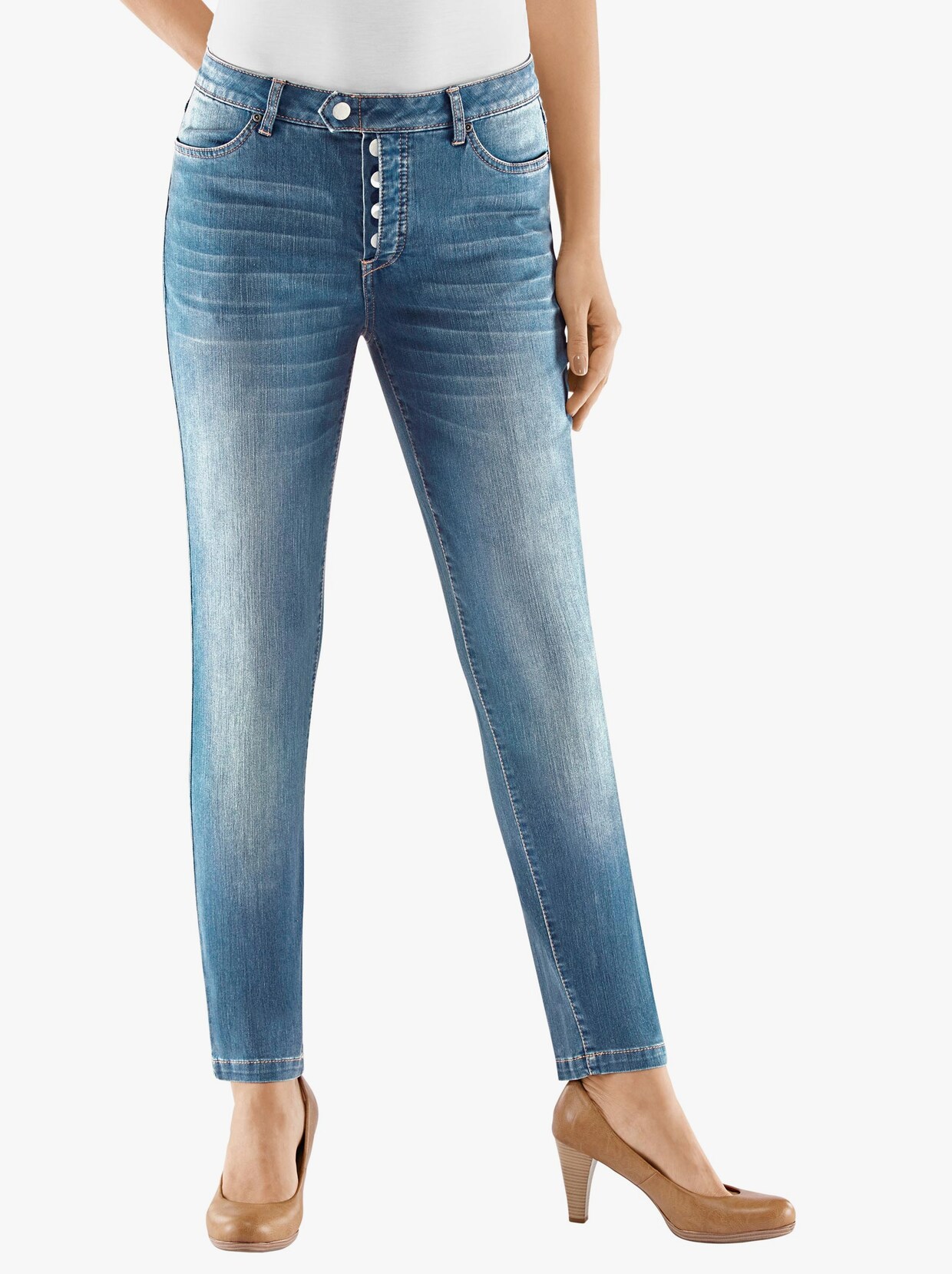 5-Pocket-Jeans - blue-bleached