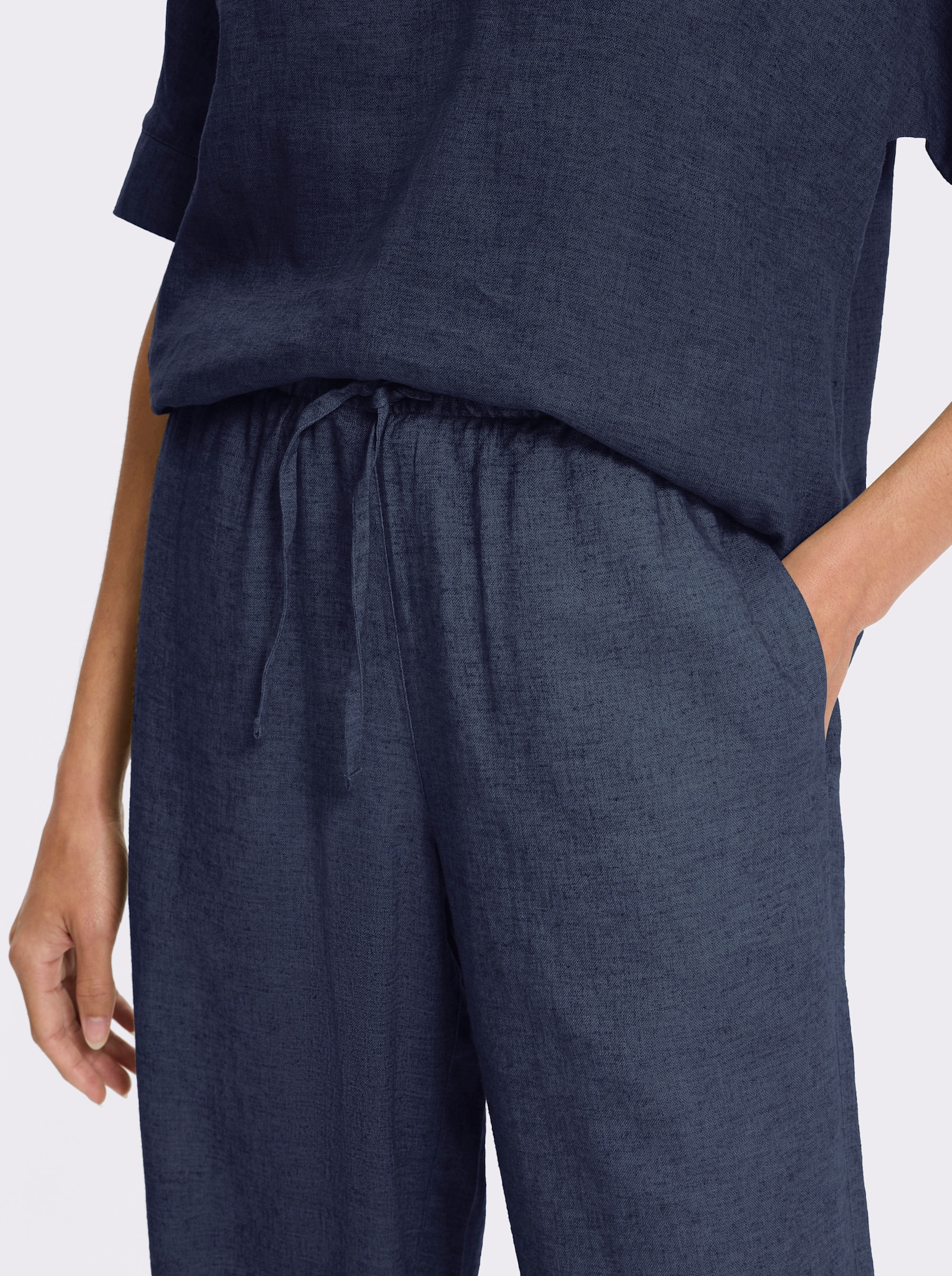 heine Hosenanzug mit Leinen - marine