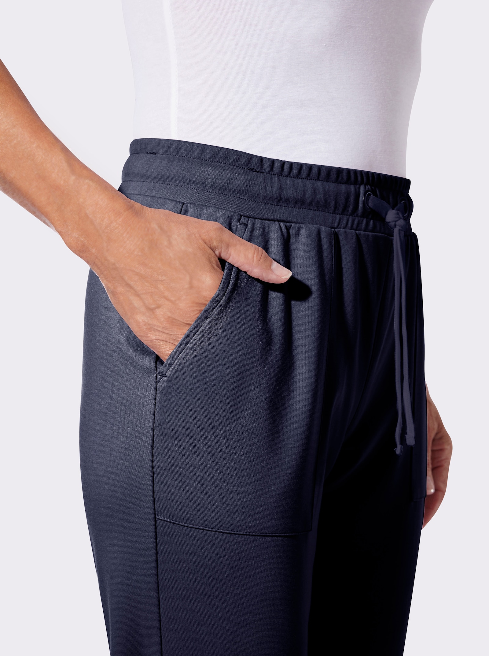 Jerseyhose in formstabiler Qualität - marine