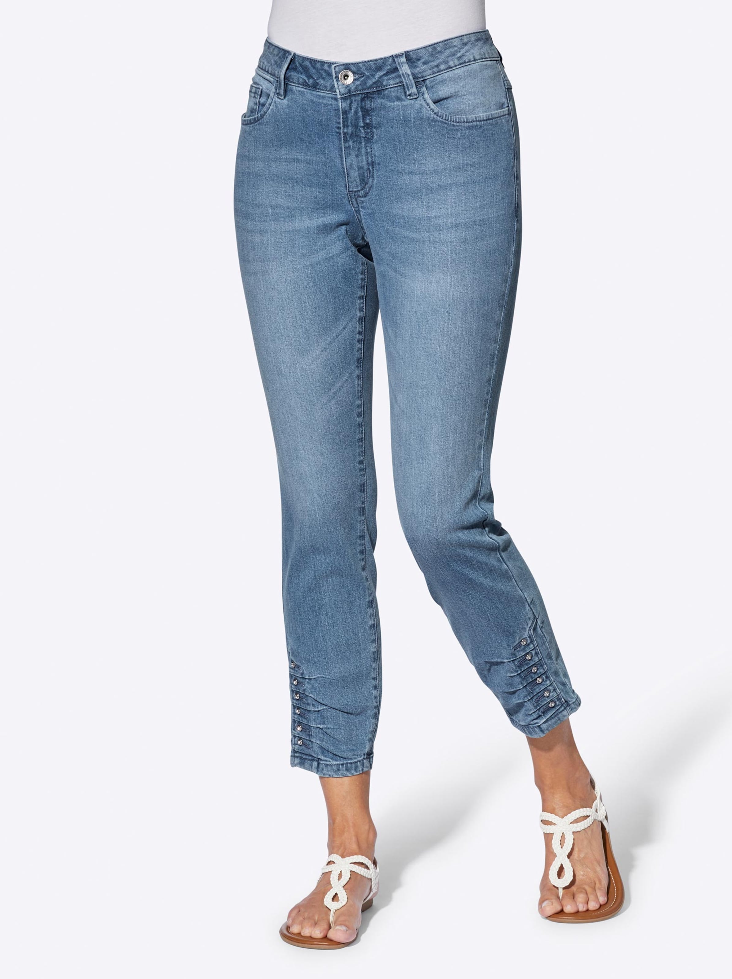 Damenmode Jeans 7/8-Jeans in blue-bleached 