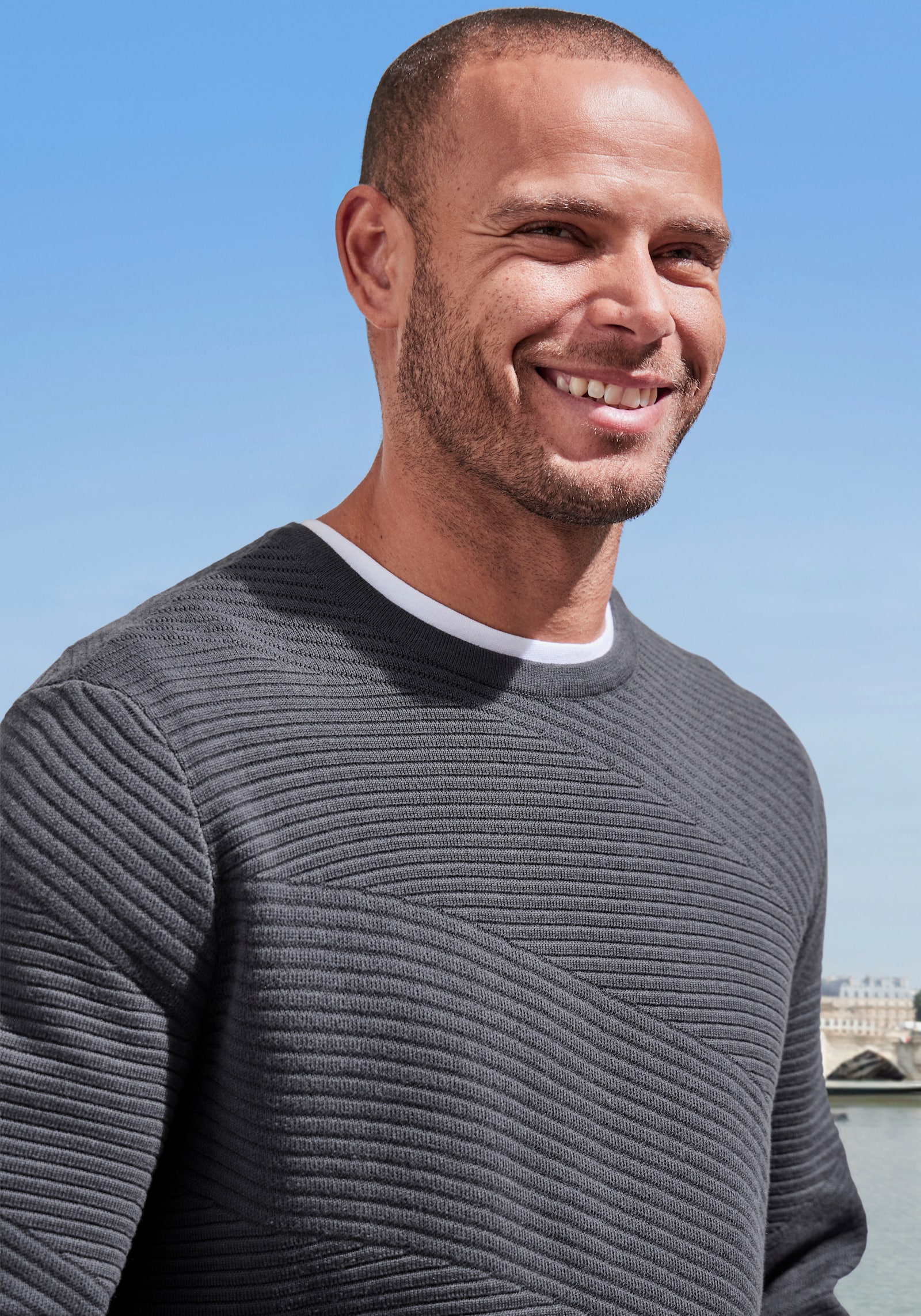 John Devin Strickpullover - anthrazit