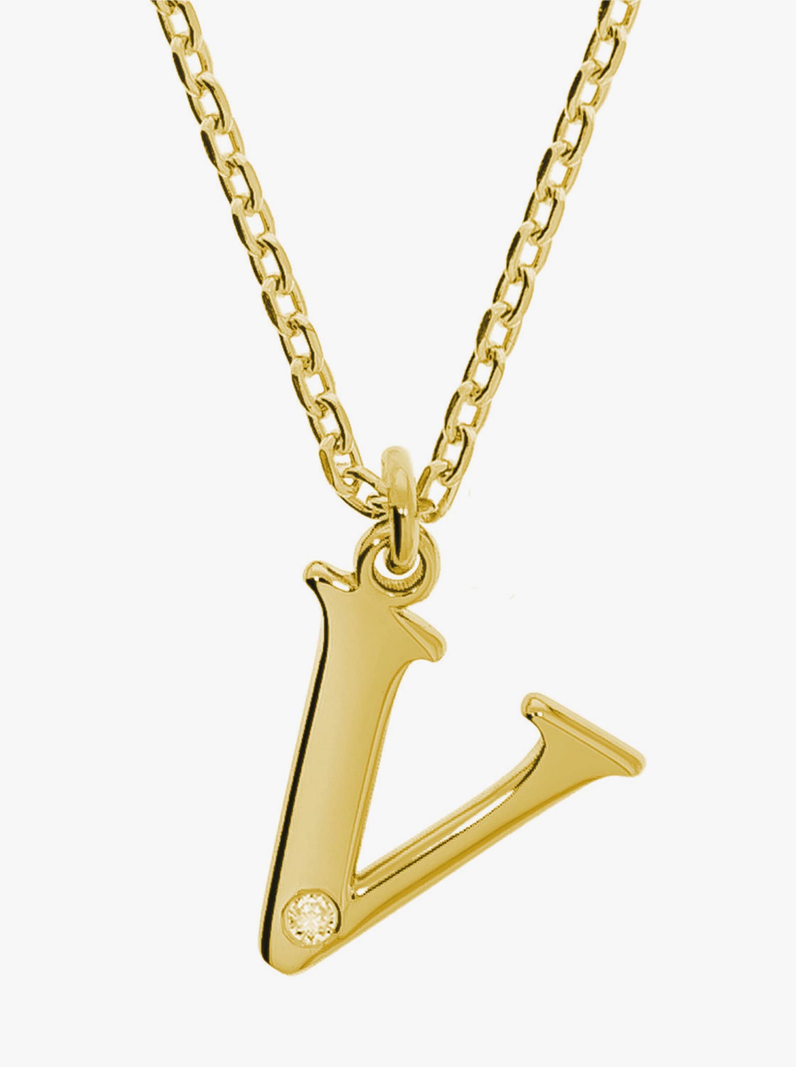 Anhänger mit Kette - Silber vergoldet 925