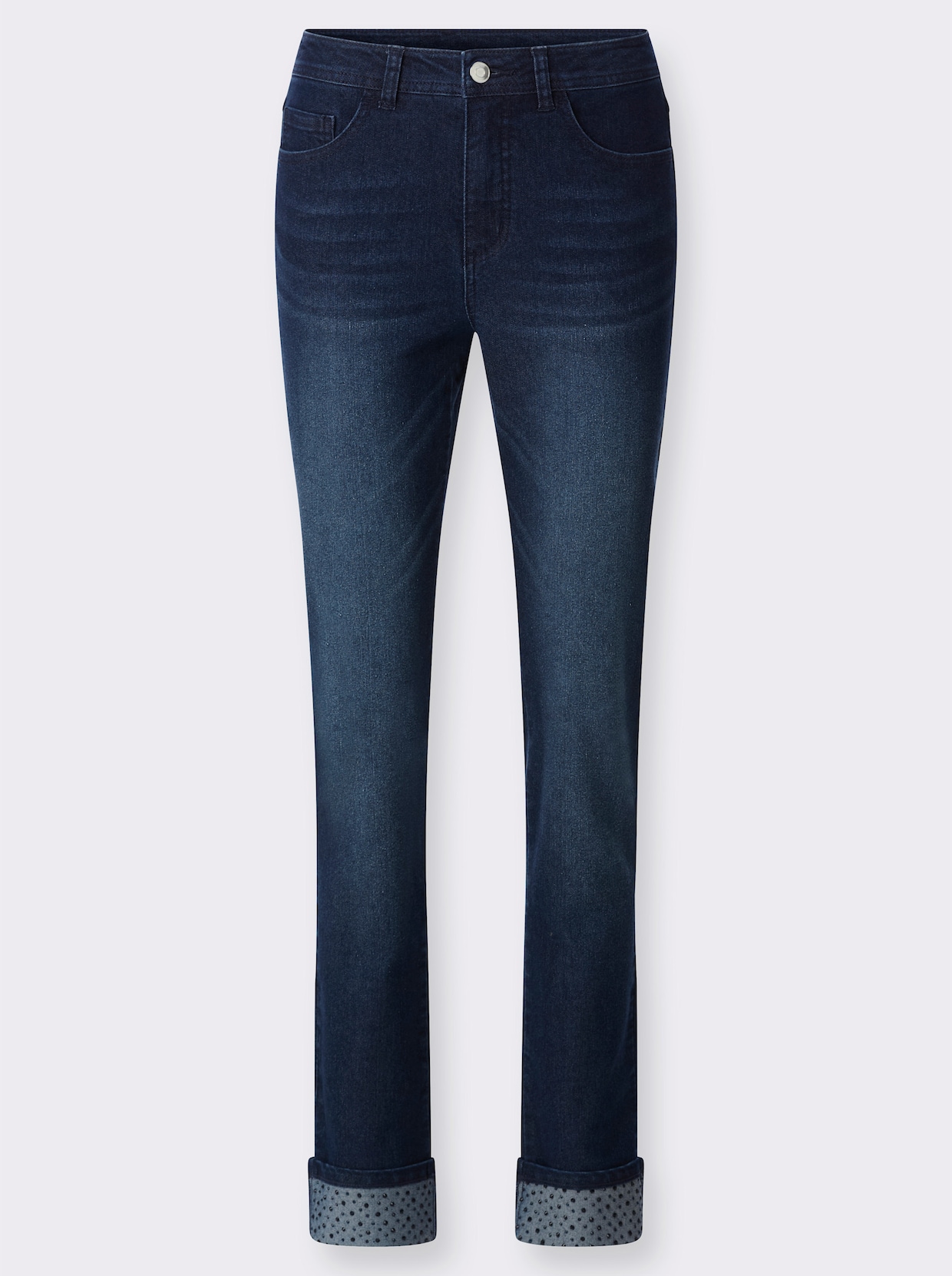 Jeans mit funkelnden Ziersteinchen - dark blue
