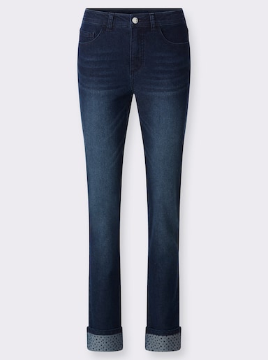 Jeans met fonkelende siersteentjes - dark-blue