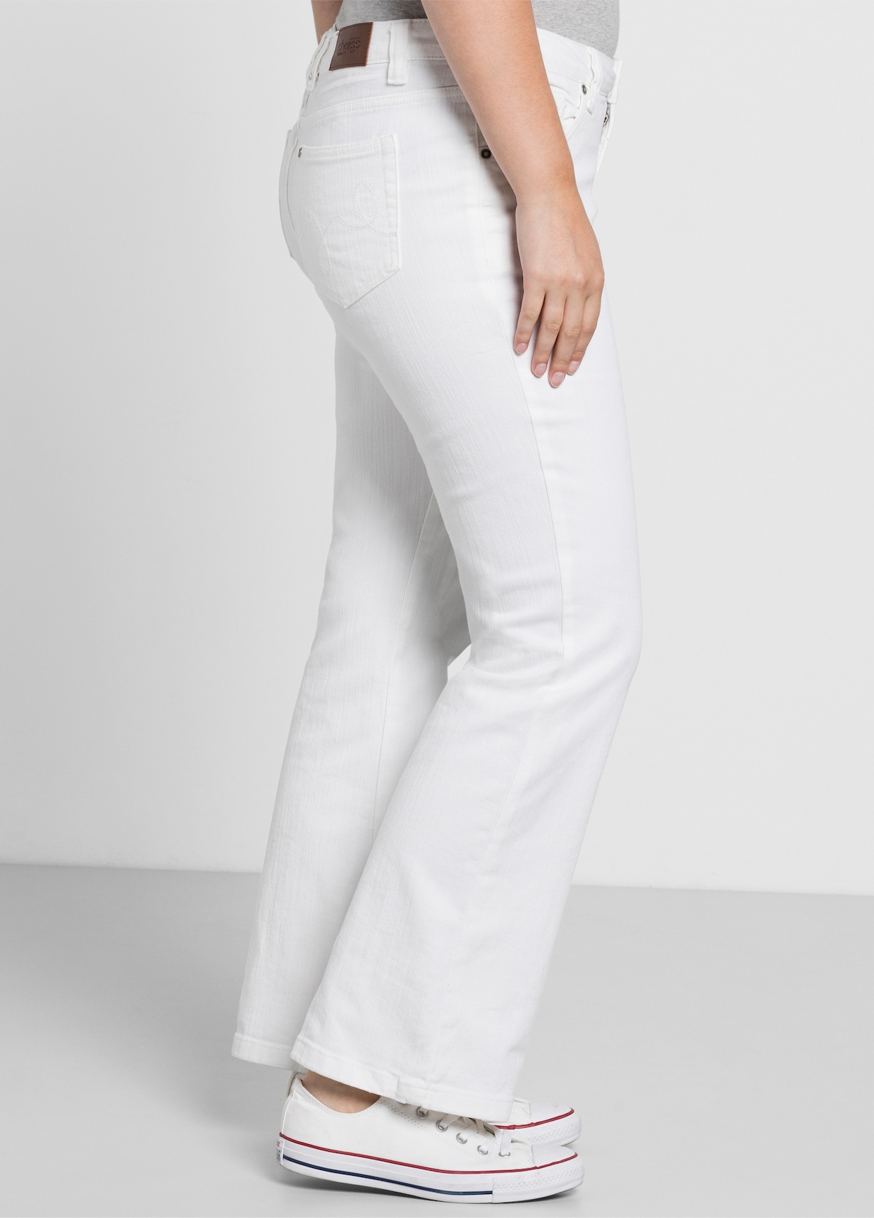 sheego Bootcut jeans - white denim