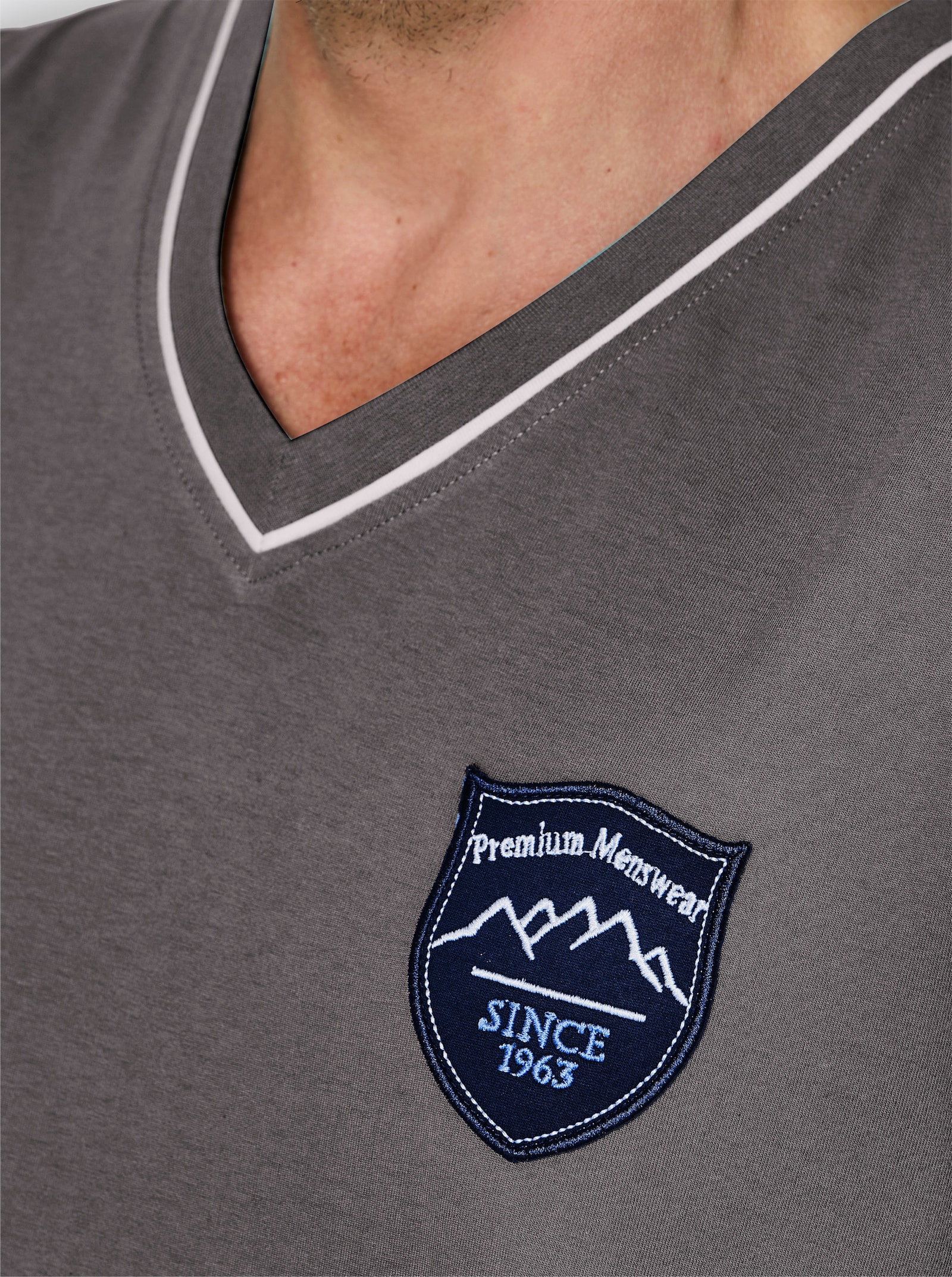 wäschepur men Schlafanzug-Shirt - anthrazit