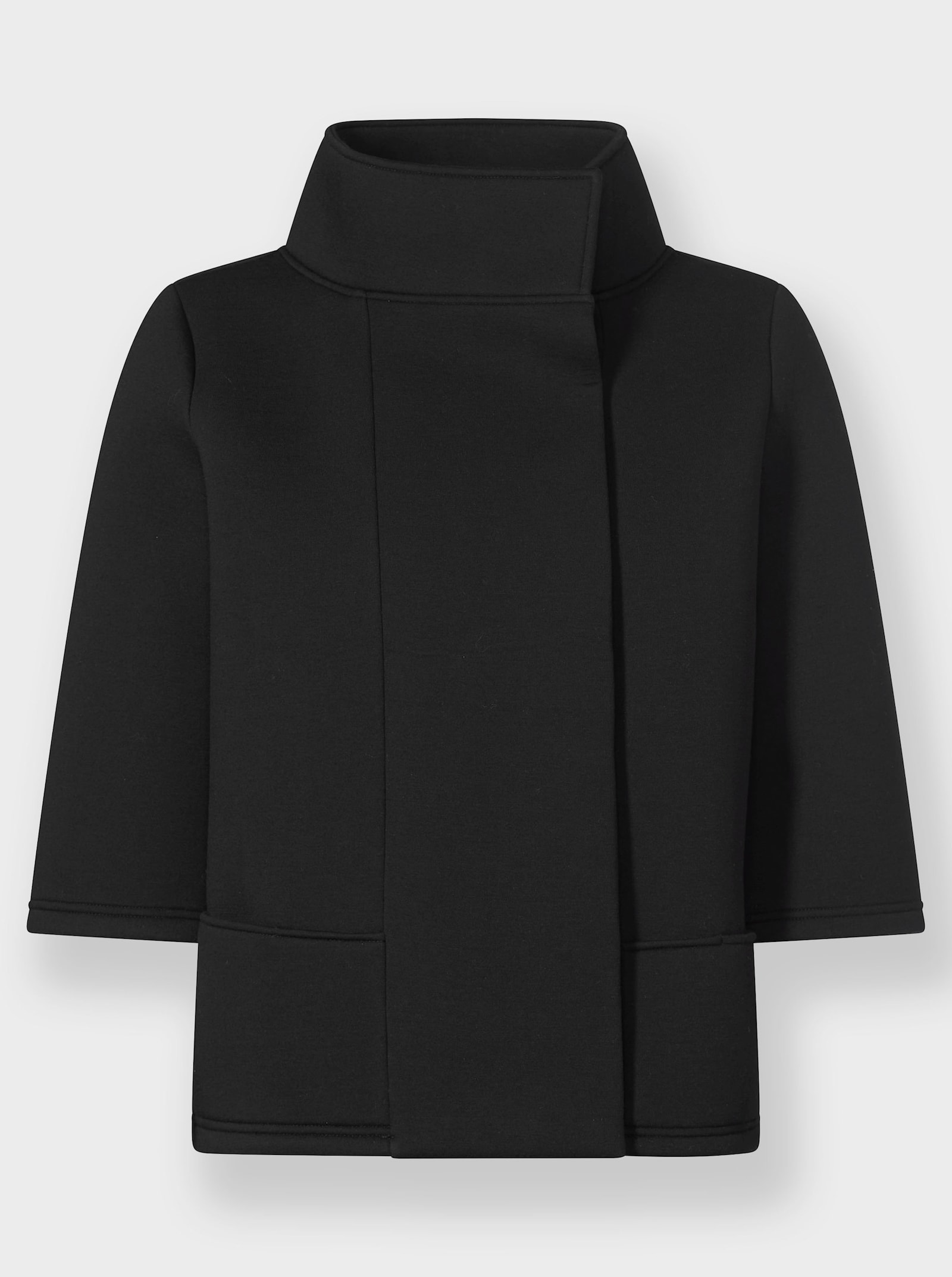 heine Sweatjacke in Neopren-Optik - schwarz