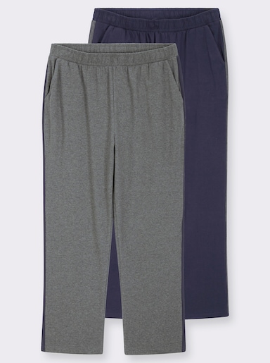 feel good Hose - marine + anthrazit-meliert